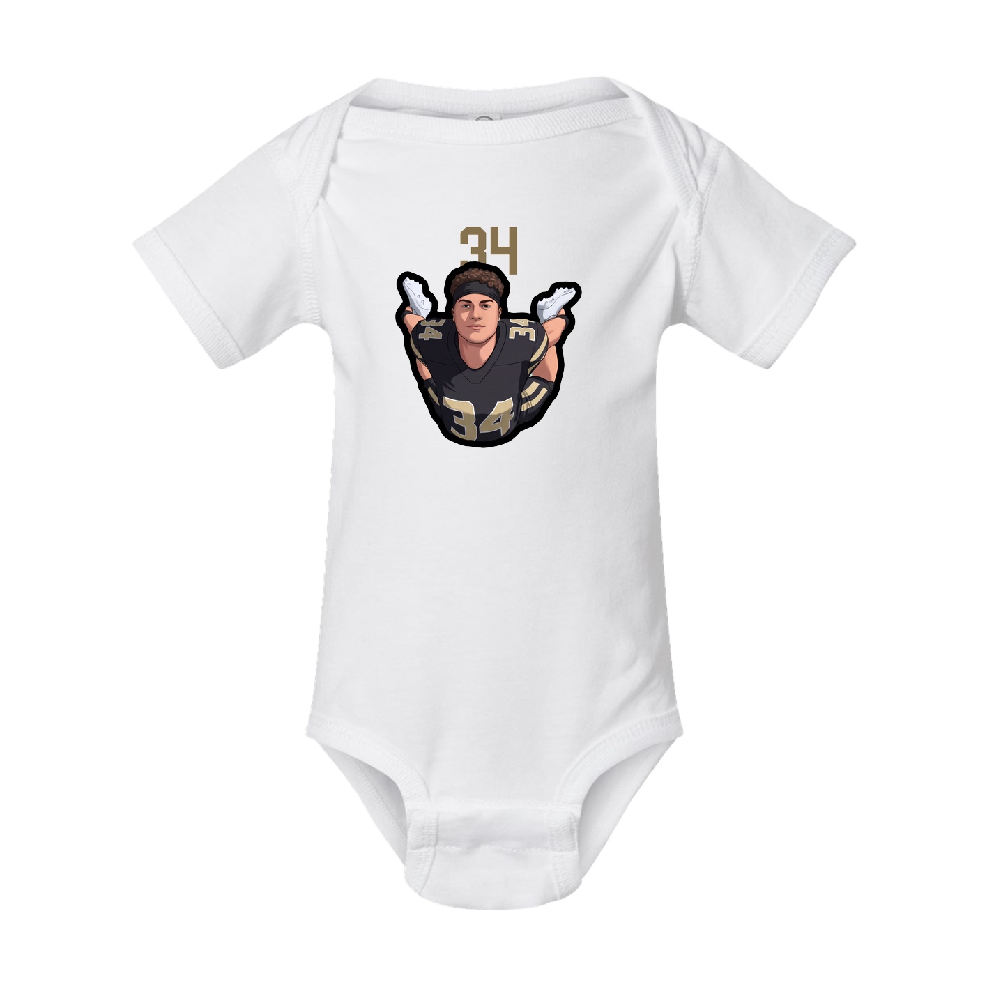 Baby Onesie — Number Top in White