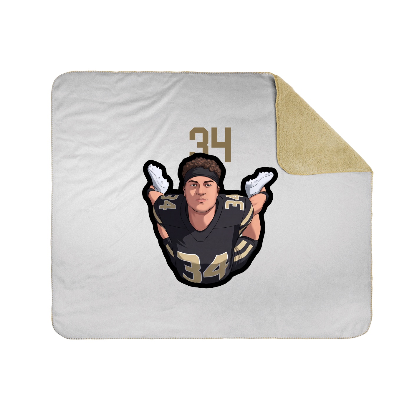 Throw Blanket — Number Top in White