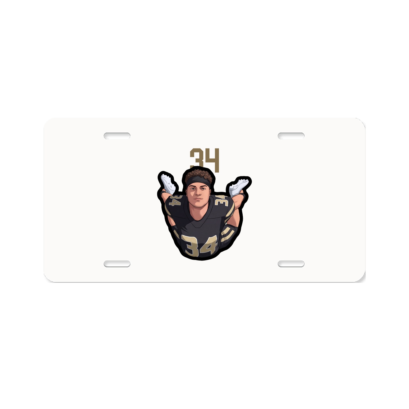 License Plate — Number Top in Classic