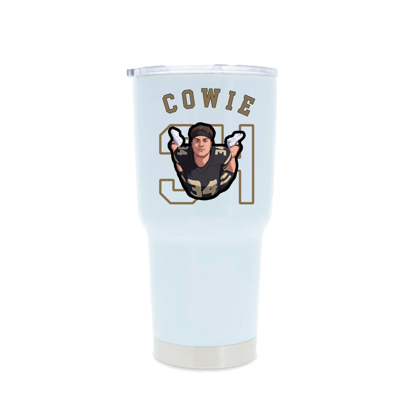 30oz Stainless Steel Tumbler — Shirsey Arch in White
