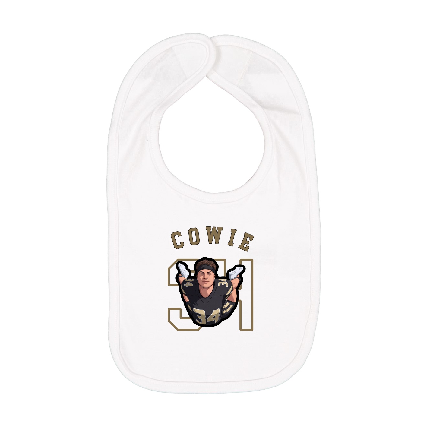 Infant Bib — Shirsey Arch in White