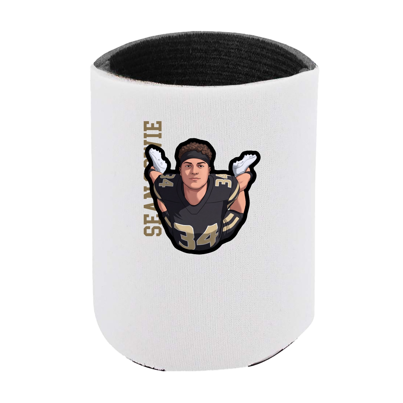 Can Holder — Name Vertical in White
