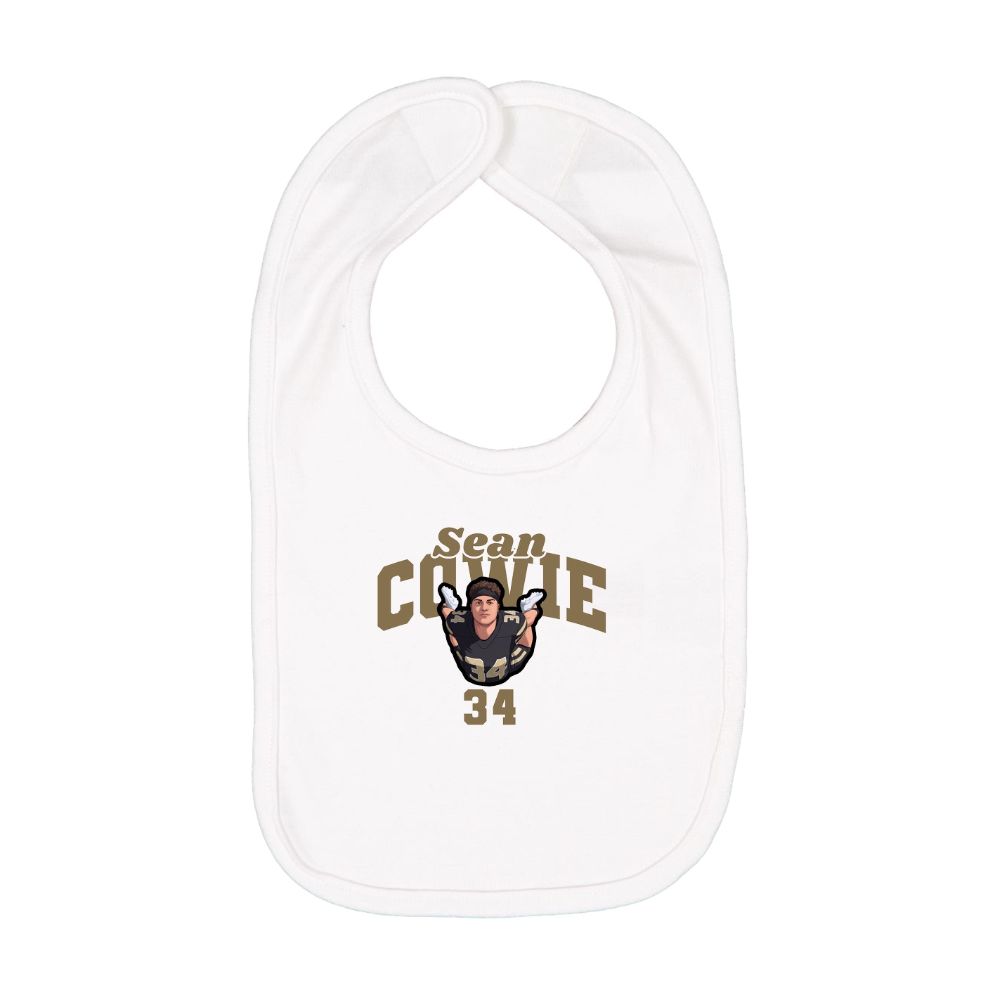 Infant Bib — Signature Arch in White