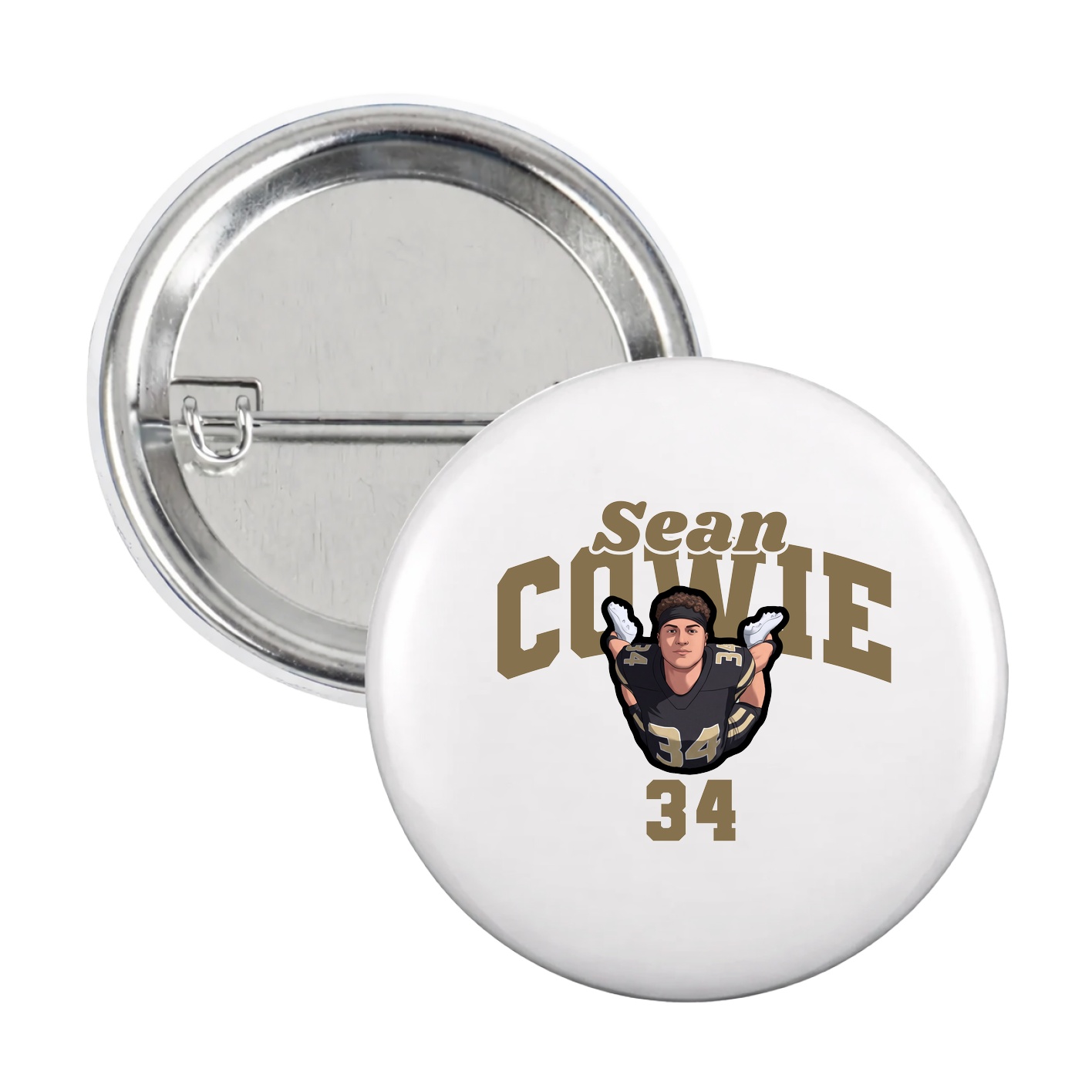 Game Day Button — Signature Arch in White