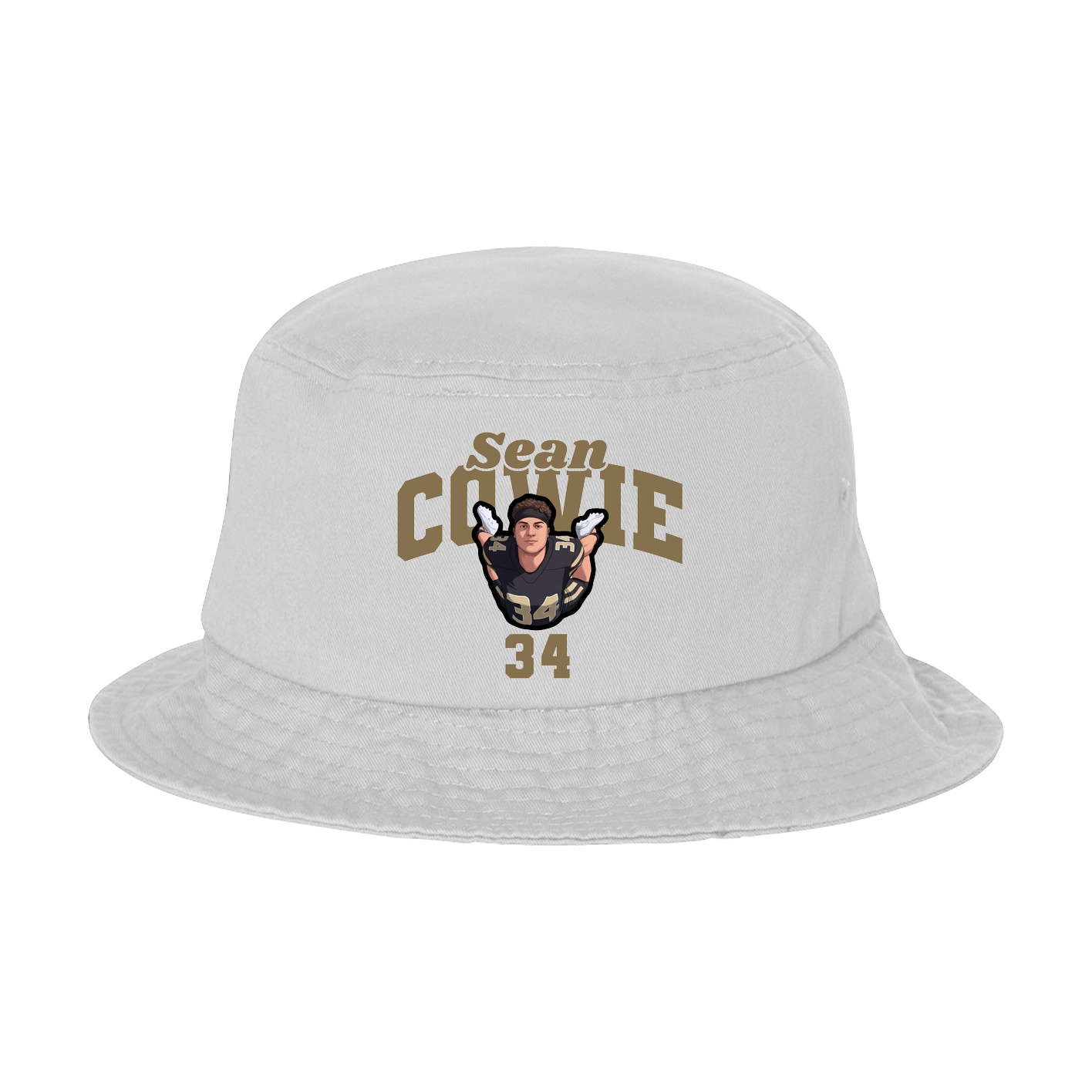 Bucket Cap — Signature Arch in White