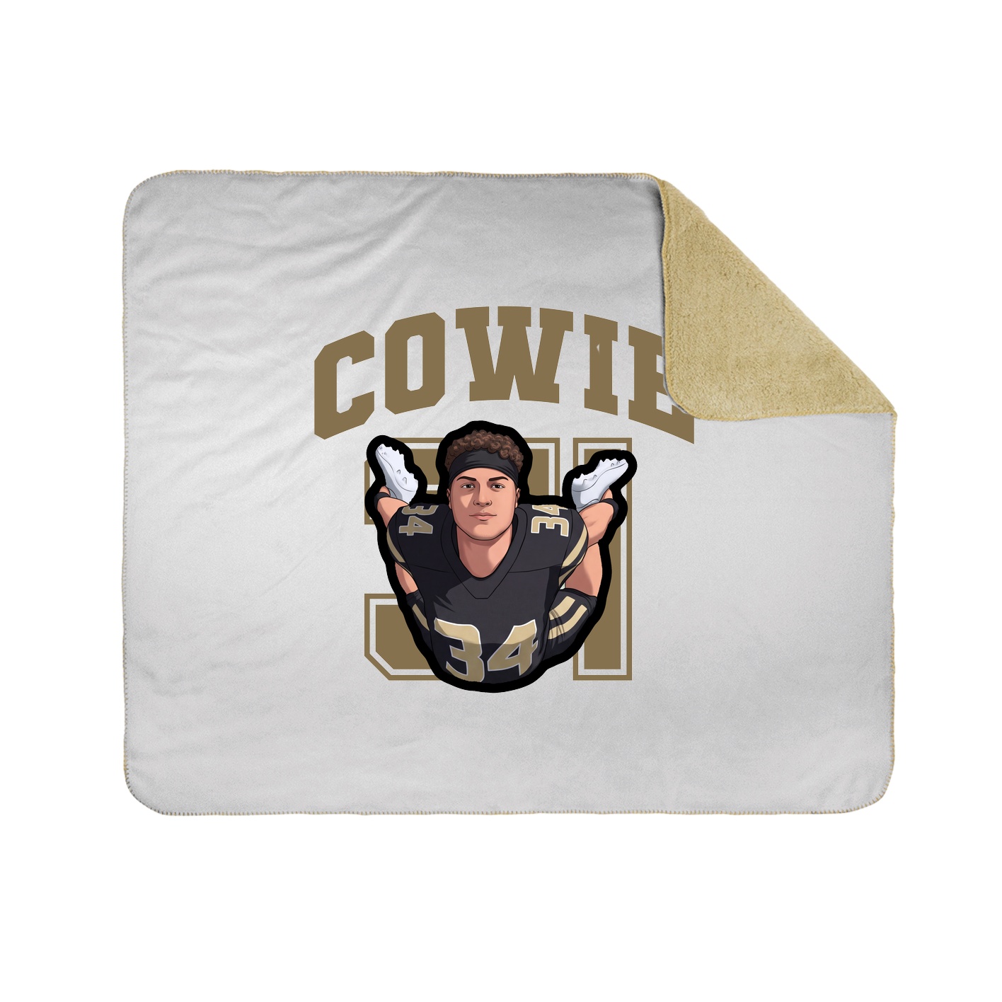 Throw Blanket — Number in White