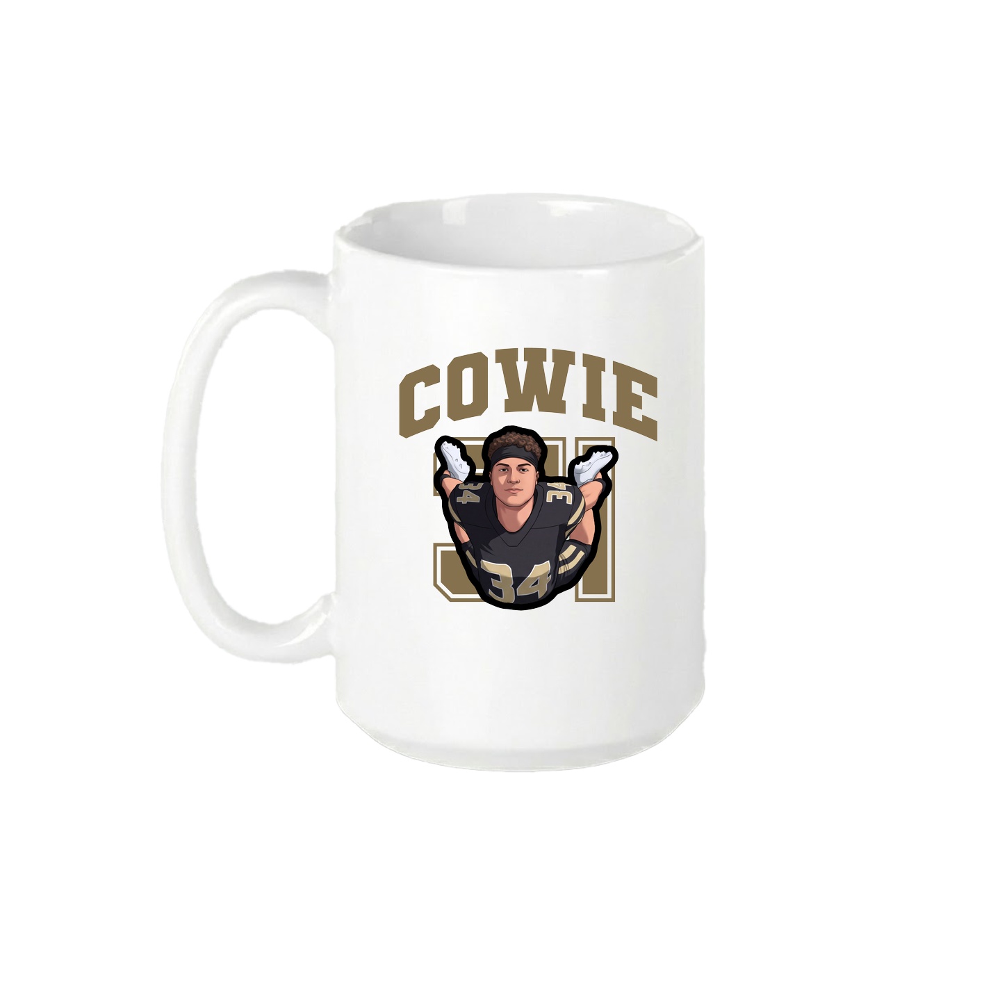 15oz Coffee Mug — Number in White