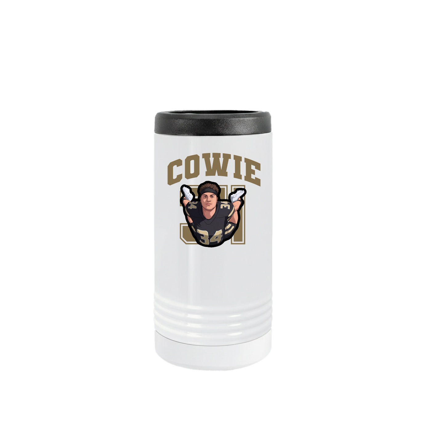 Slim Beverage Holder — Number in White