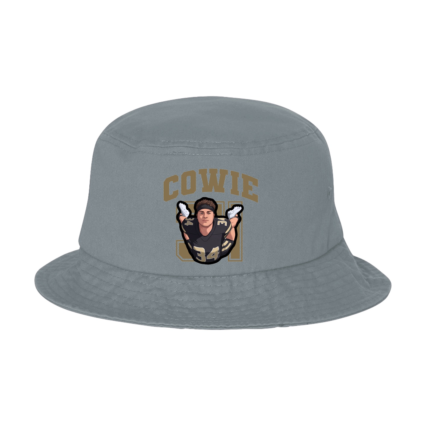 Bucket Cap — Number in Grey
