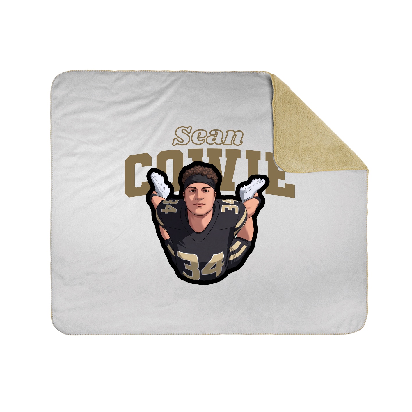 Throw Blanket — Name Arch in White
