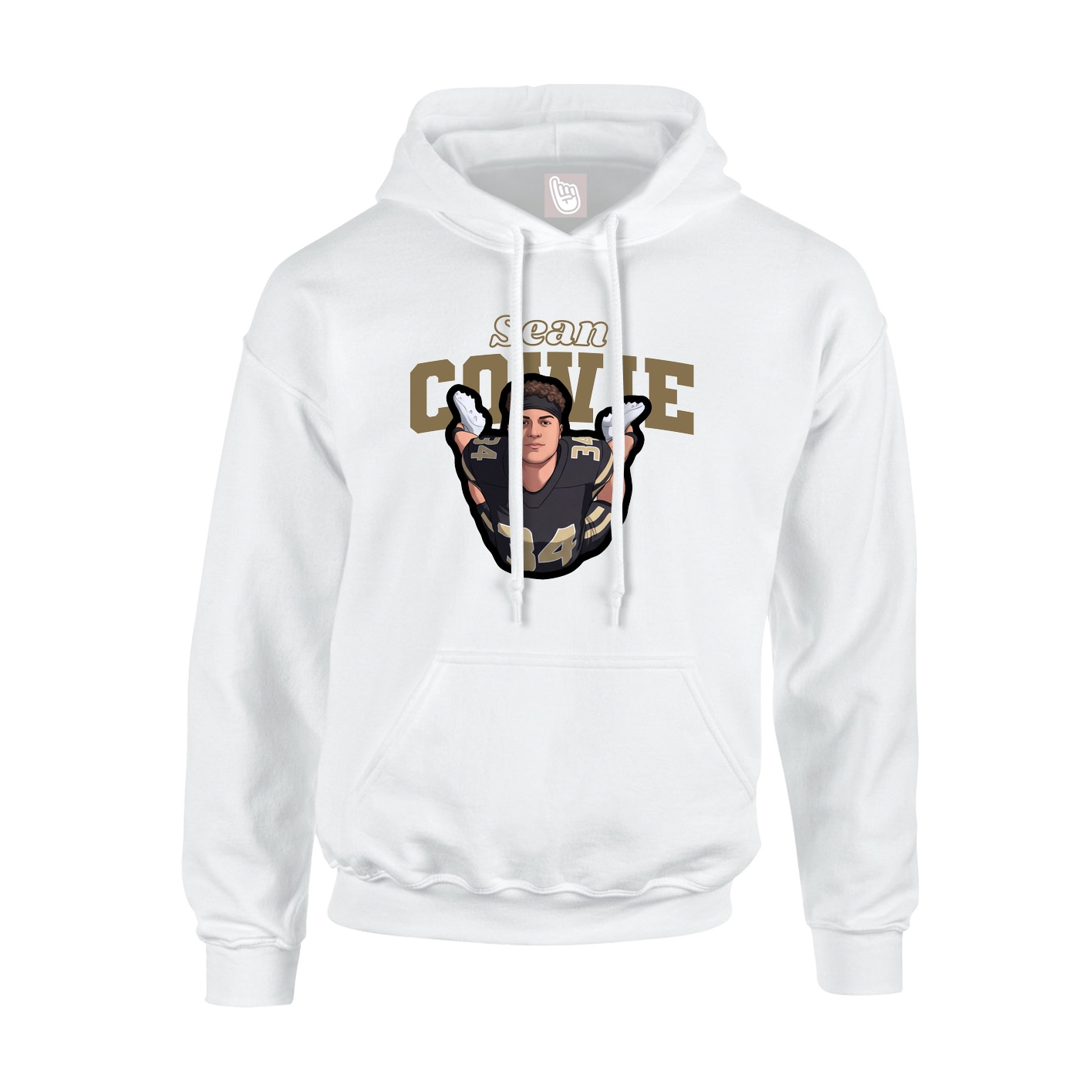 Hoodie — Name Arch in White