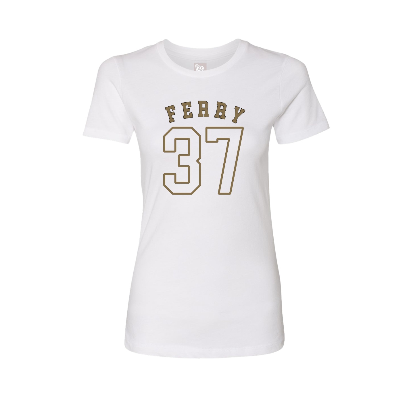 Fitted Women's Tee — Shirsey Arch in White
