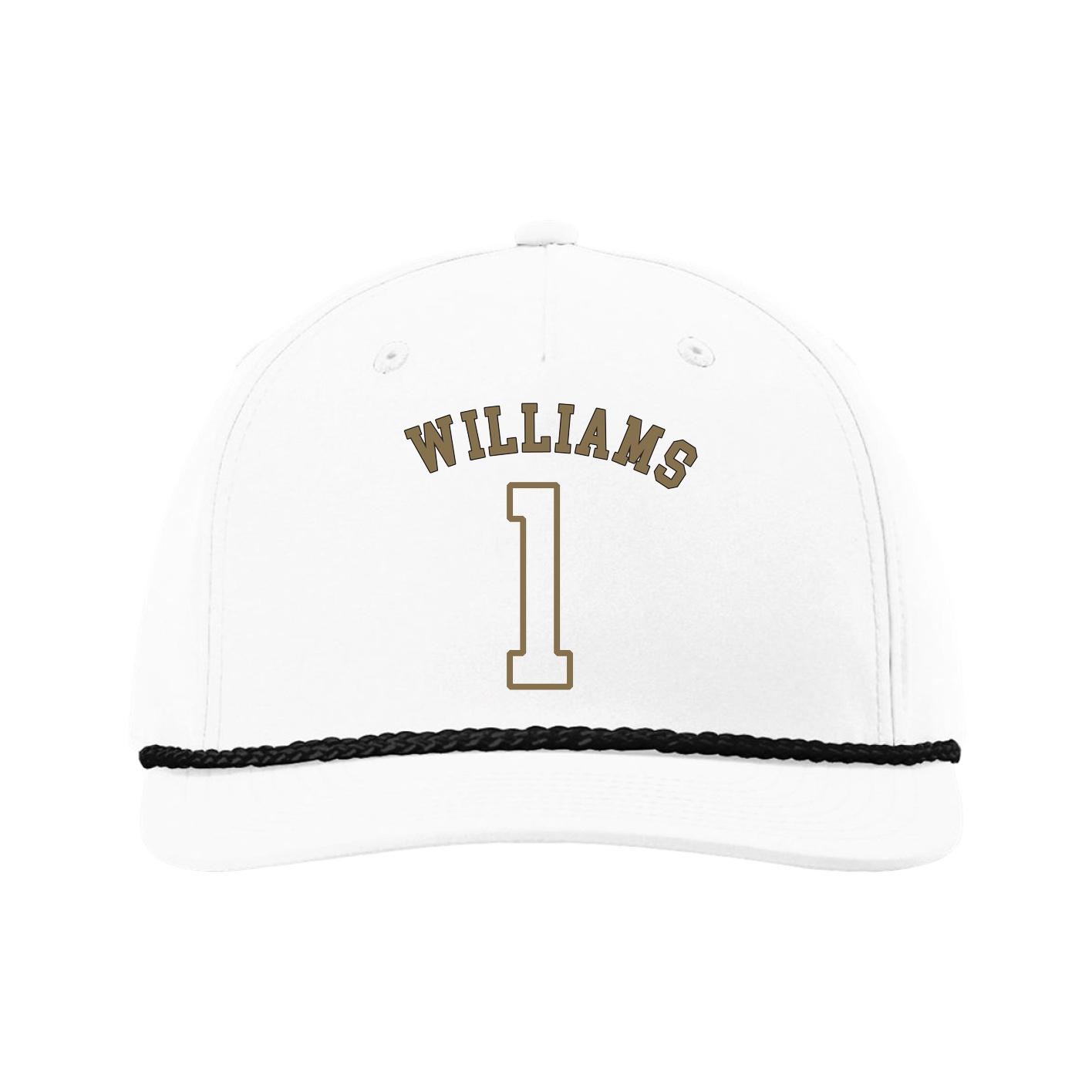 Five-Panel Classic Rope Cap — Shirsey Arch in White