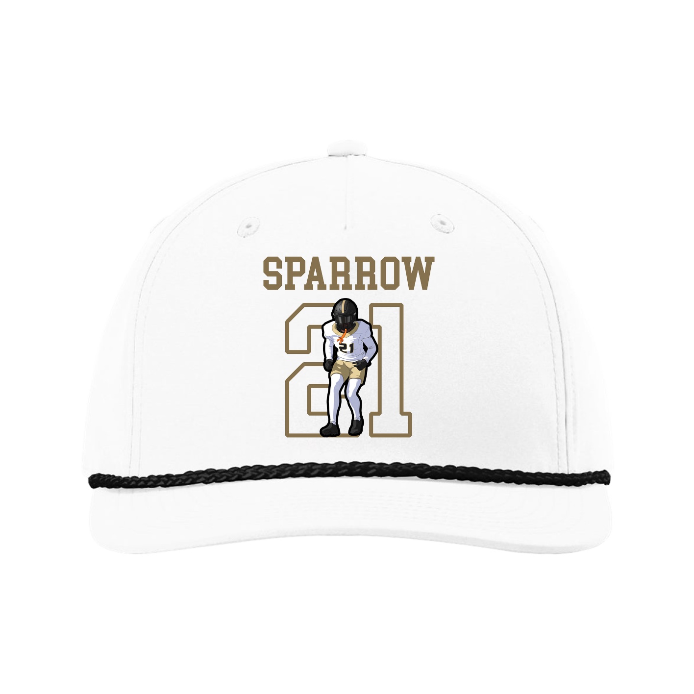 Five-Panel Classic Rope Cap — Shirsey in White