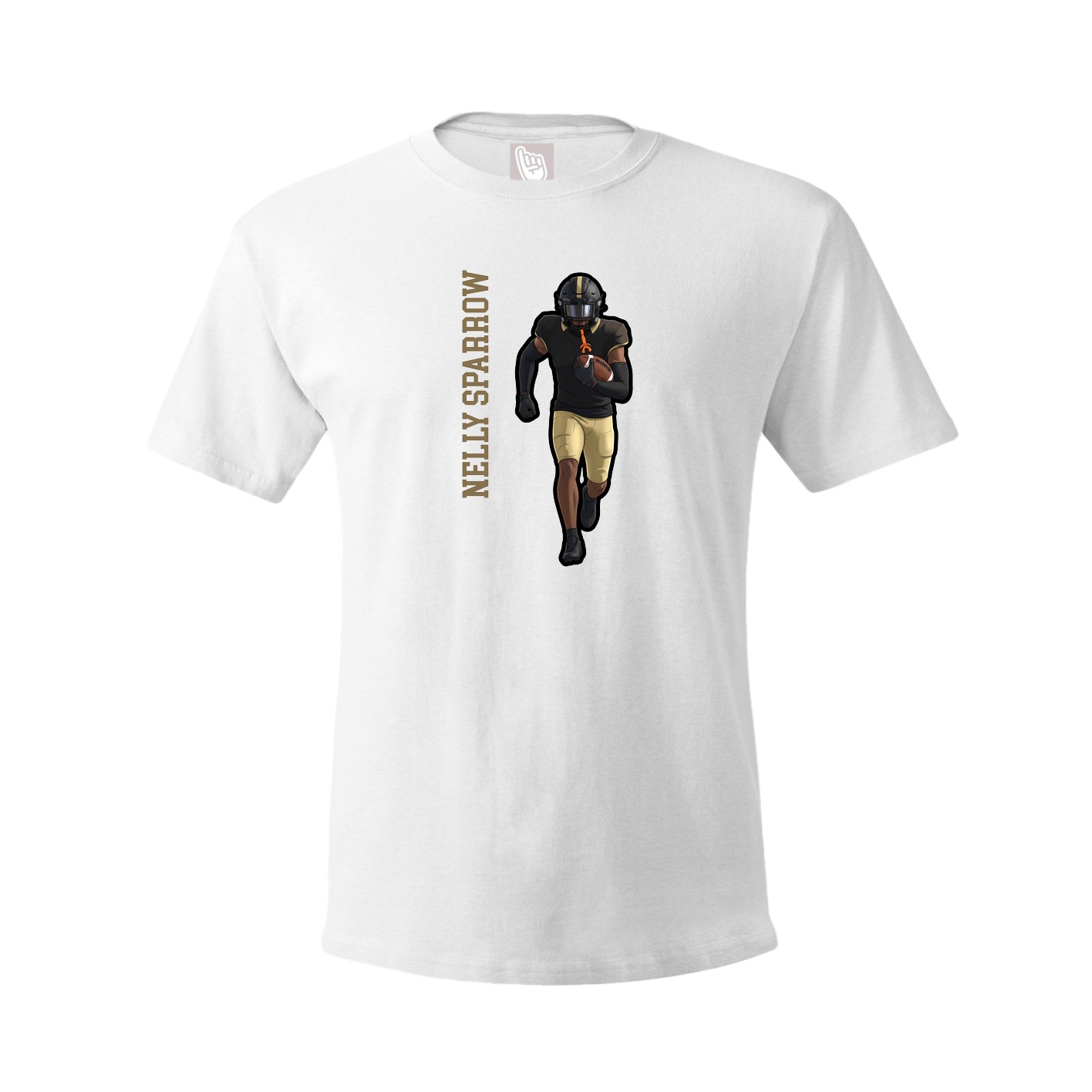 Tee — Name Vertical in White