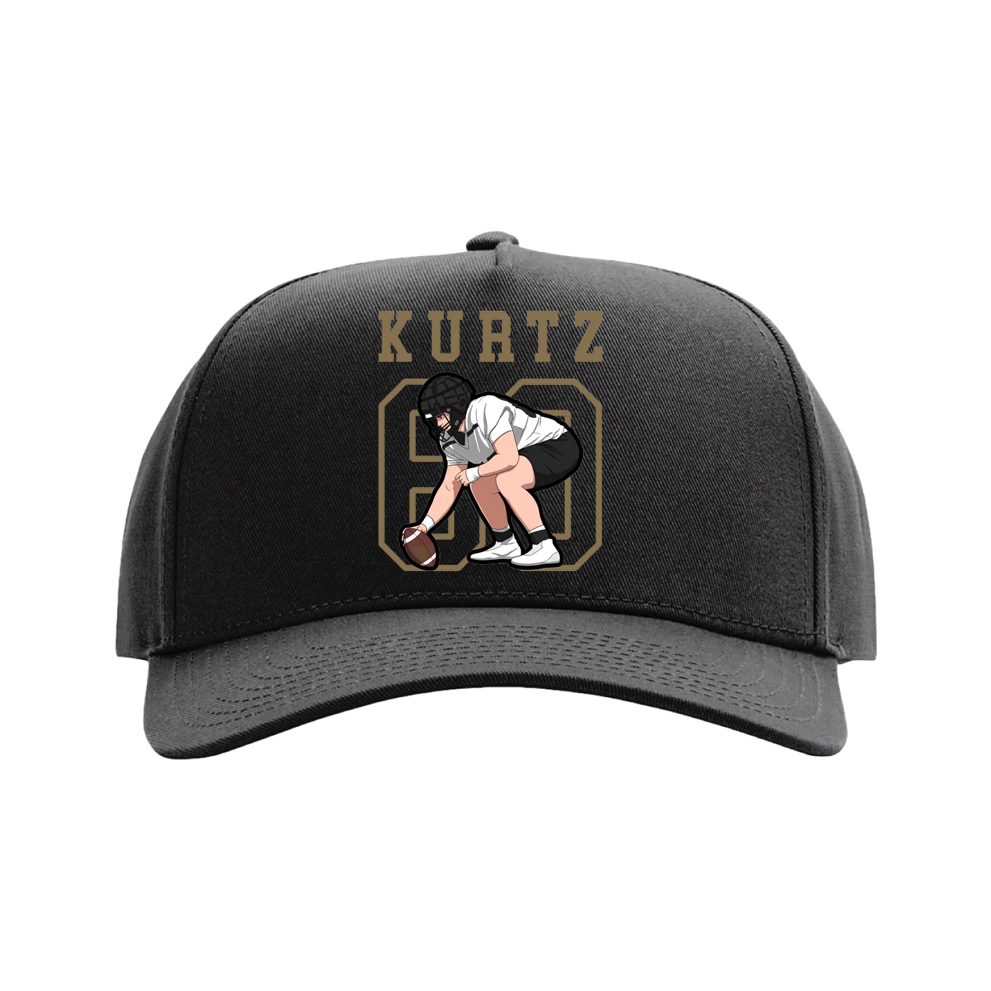 Full Fabric Five-Panel Champ Cap — Shirsey in Black