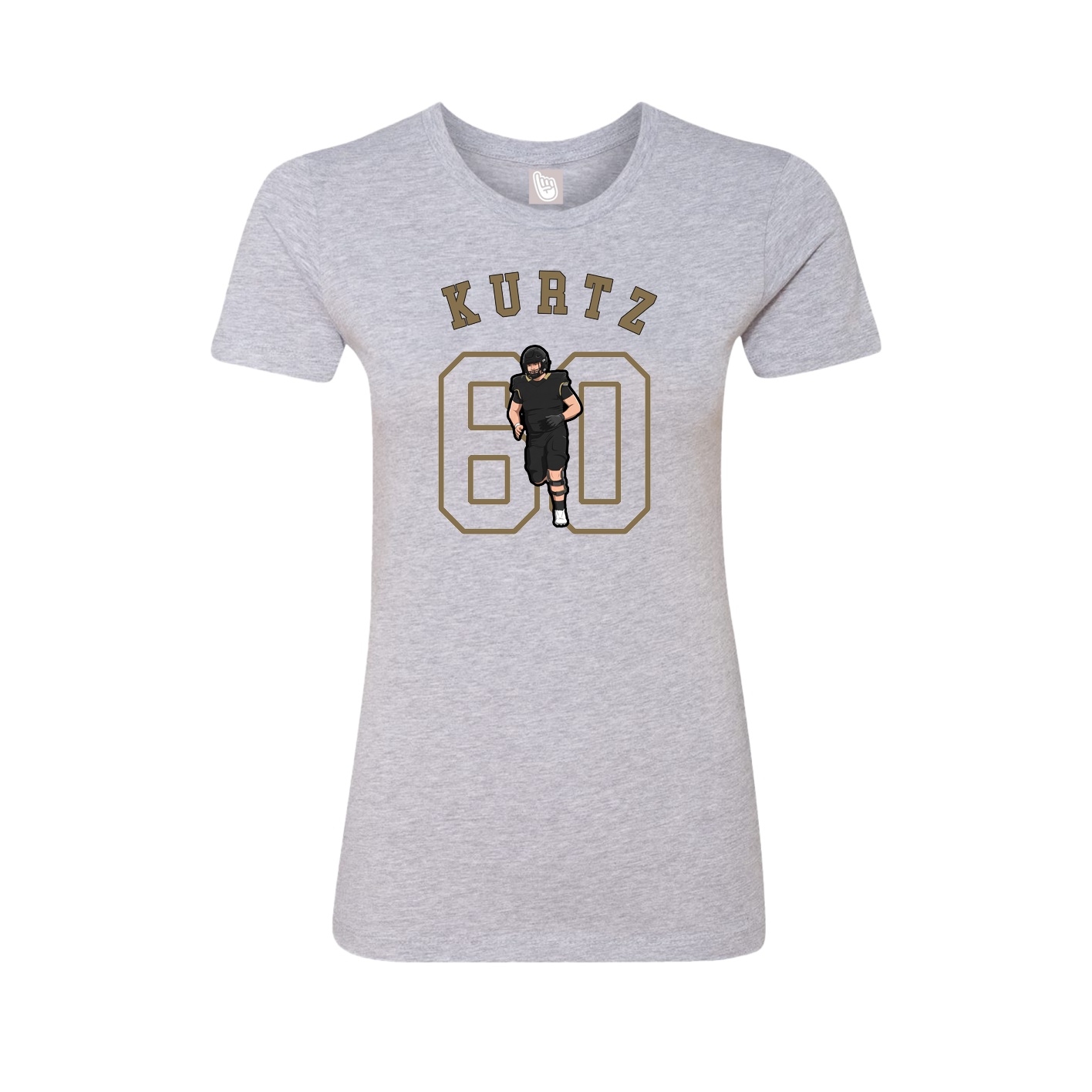 Fitted Women's Tee — Shirsey Arch in Grey