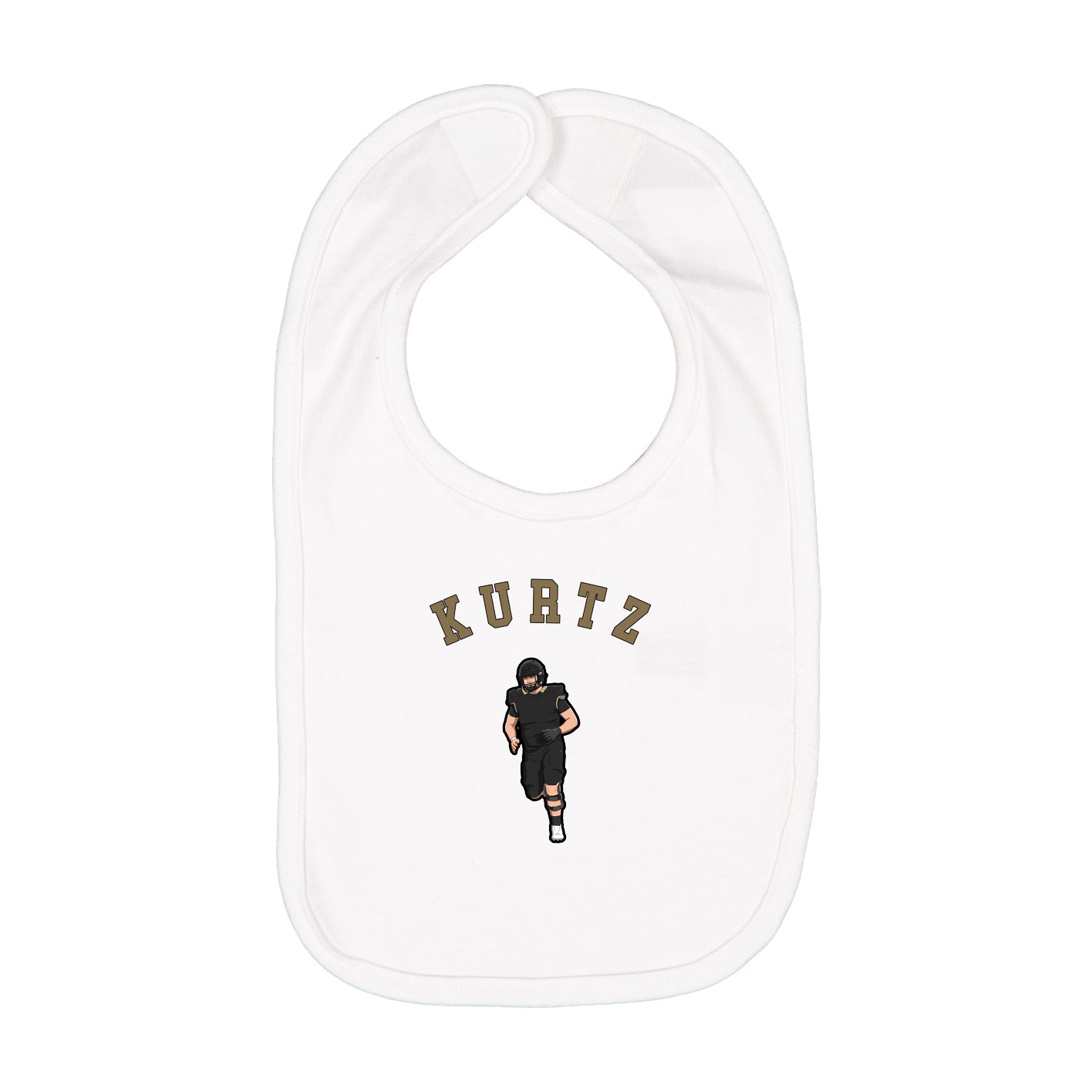 Infant Bib — Shirsey Arch in White
