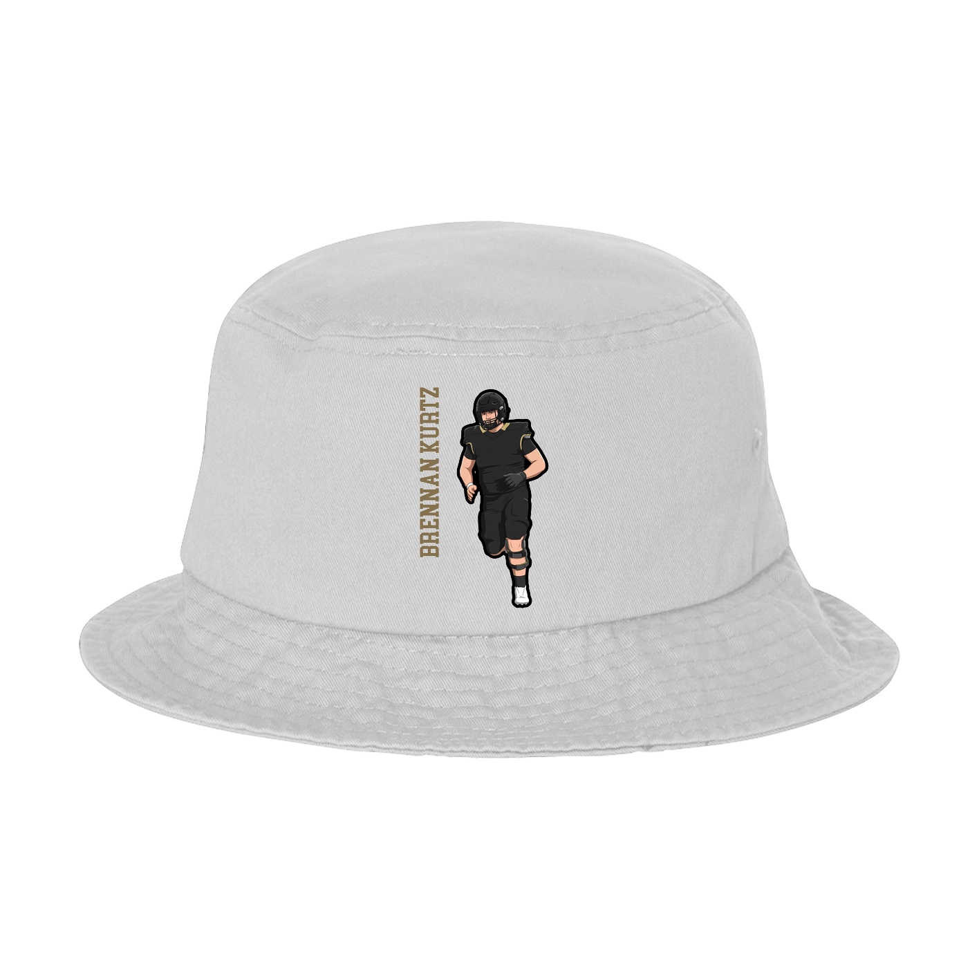 Bucket Cap — Name Vertical in White