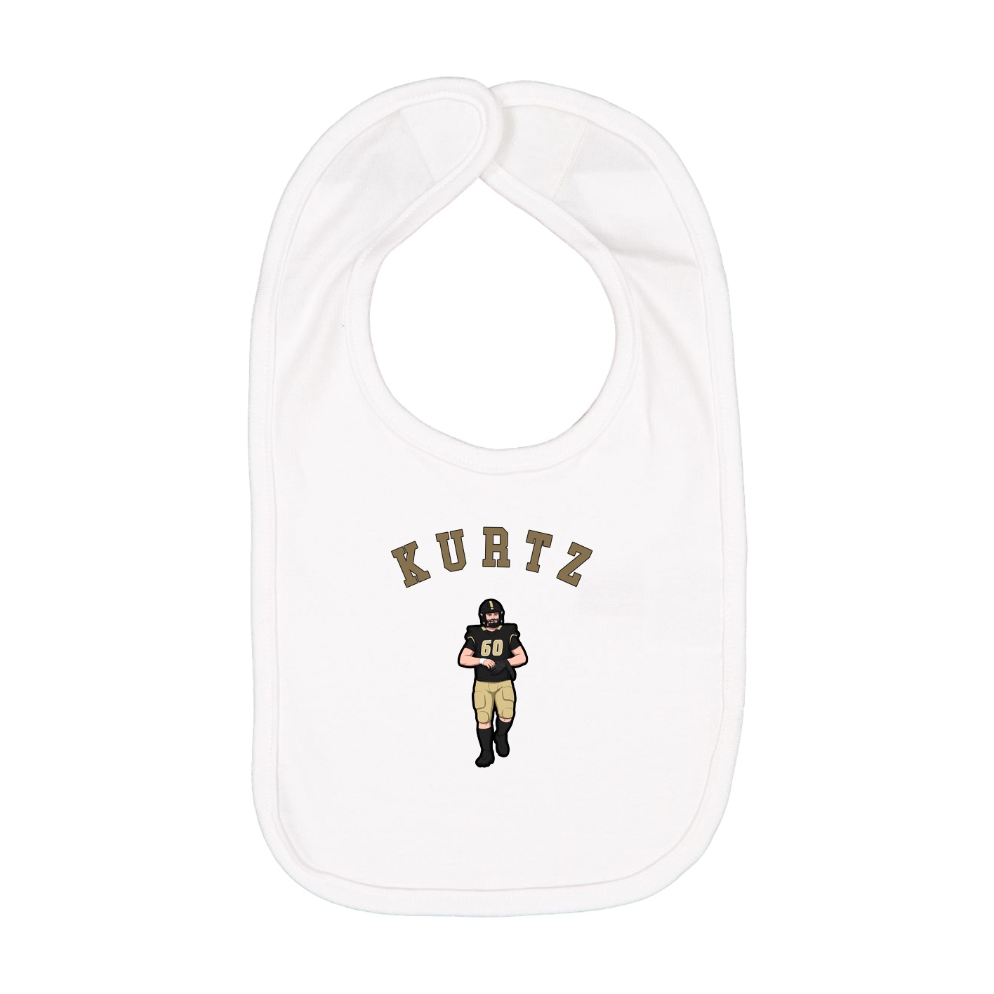 Infant Bib — Shirsey Arch in White