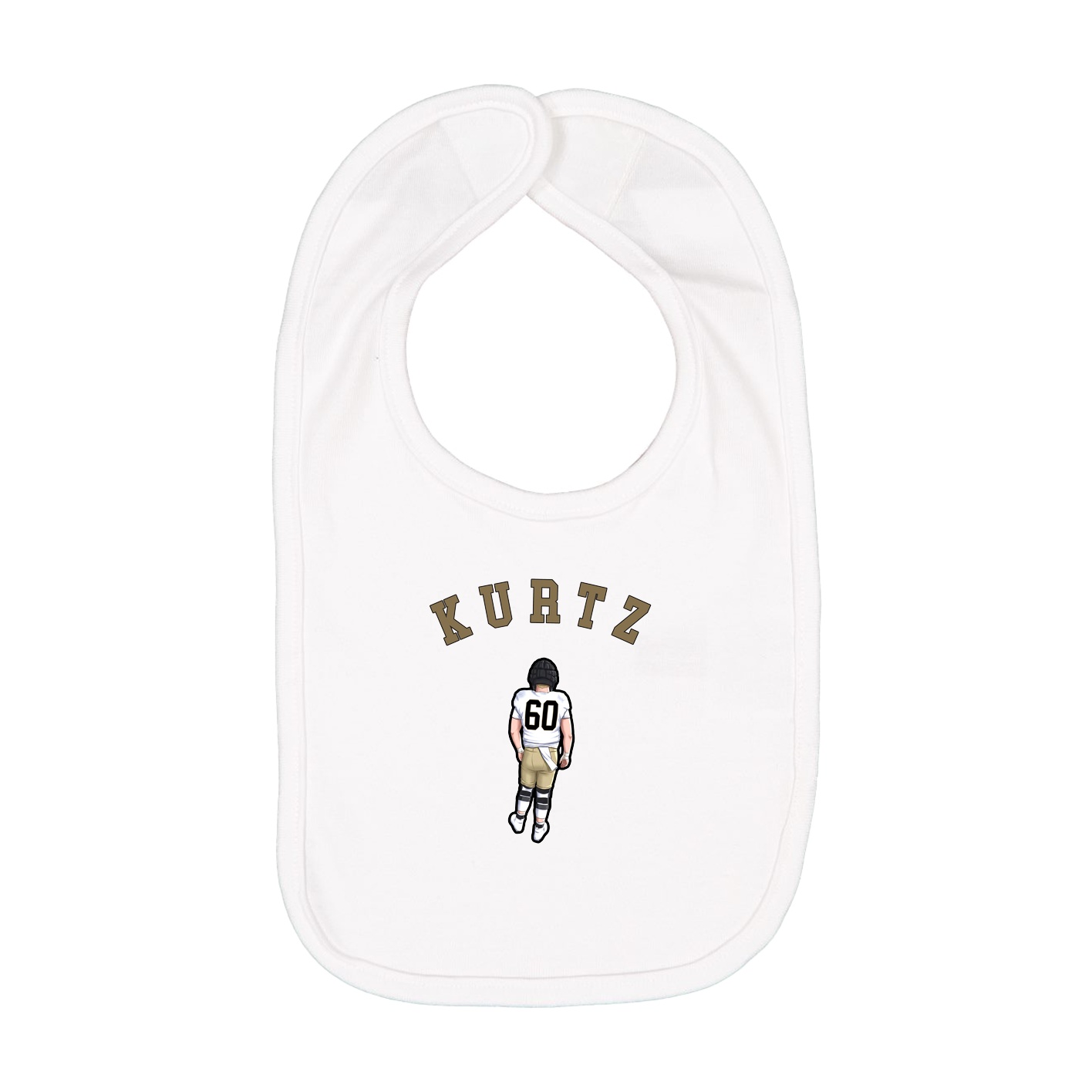 Infant Bib — Shirsey Arch in White