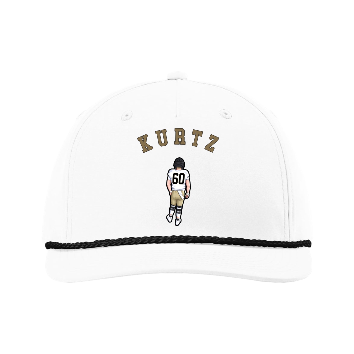 Five-Panel Classic Rope Cap — Shirsey Arch in White