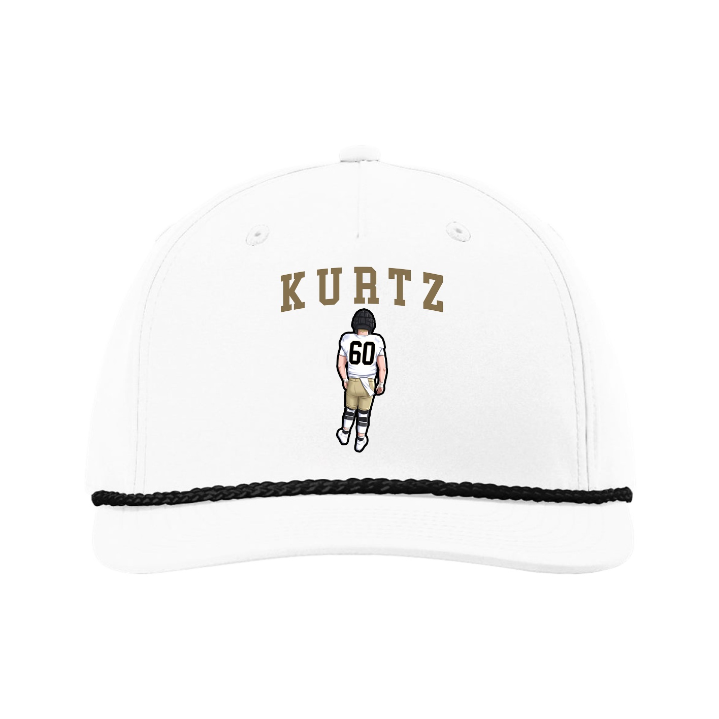Five-Panel Classic Rope Cap — Shirsey in White