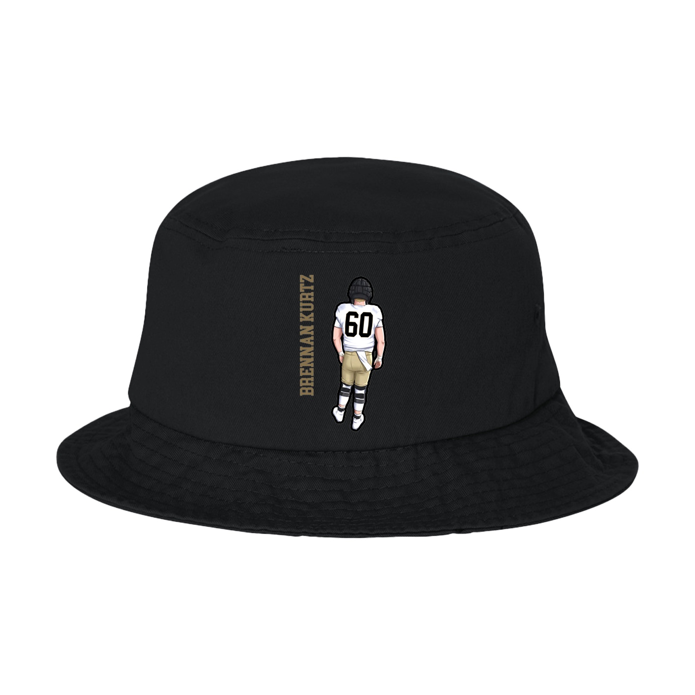 Bucket Cap — Name Vertical in Black
