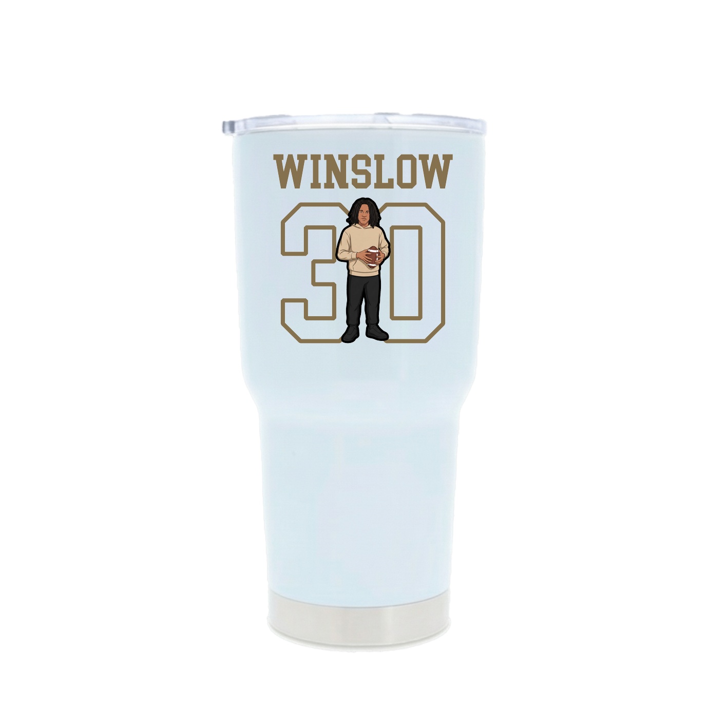30oz Stainless Steel Tumbler — Shirsey in White