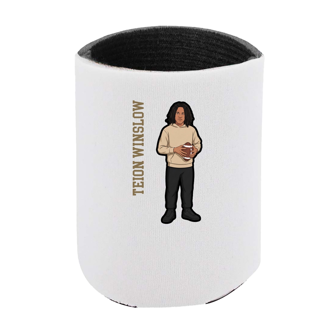 Can Holder — Name Vertical in White
