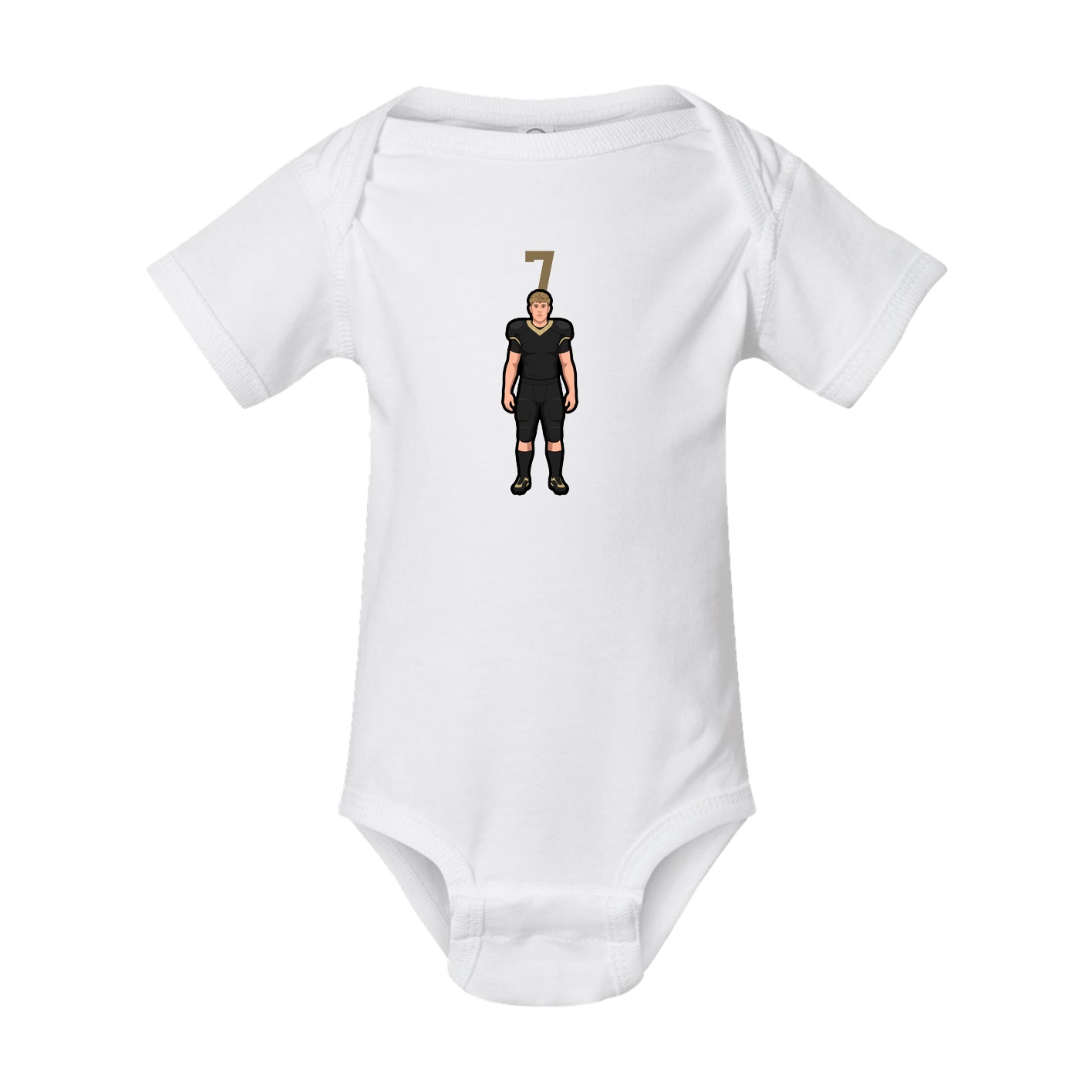 Baby Onesie — Number Top in White