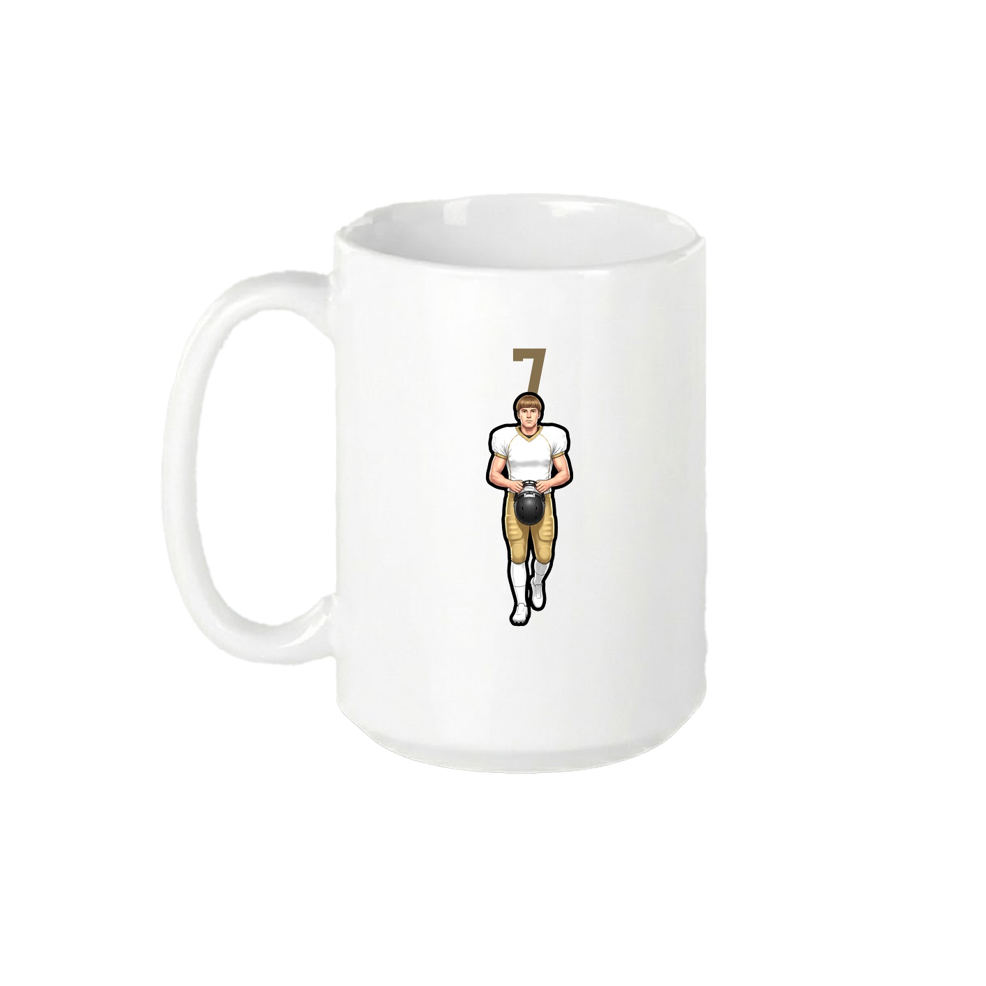 15oz Coffee Mug — Number Top in White