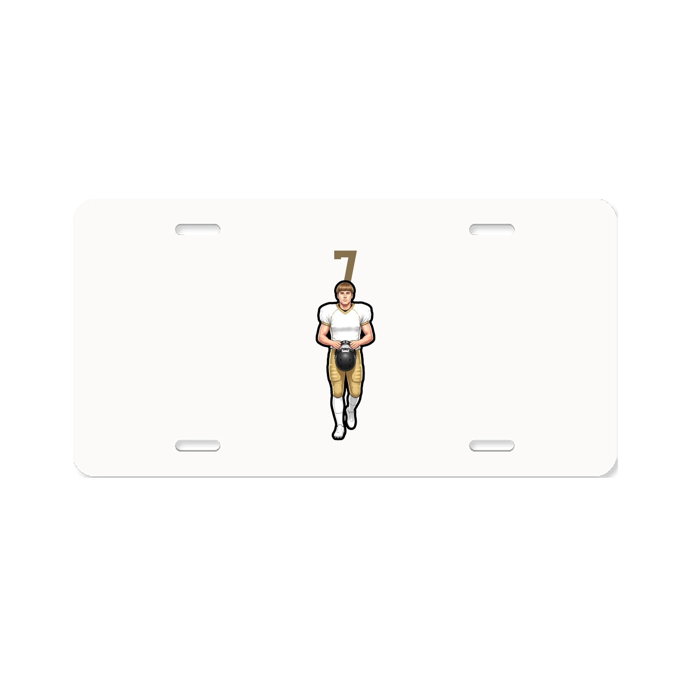 License Plate — Number Top in Classic