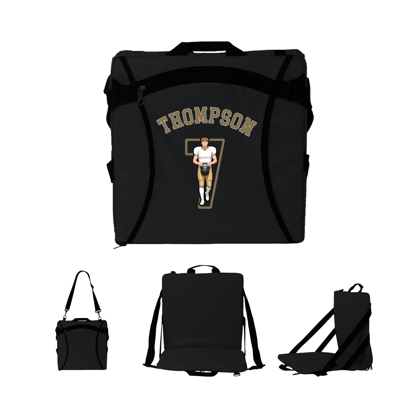 Folding Stadium Seat — Shirsey Arch in Black