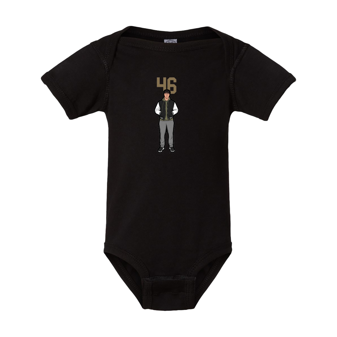 Baby Onesie — Number Top in Black