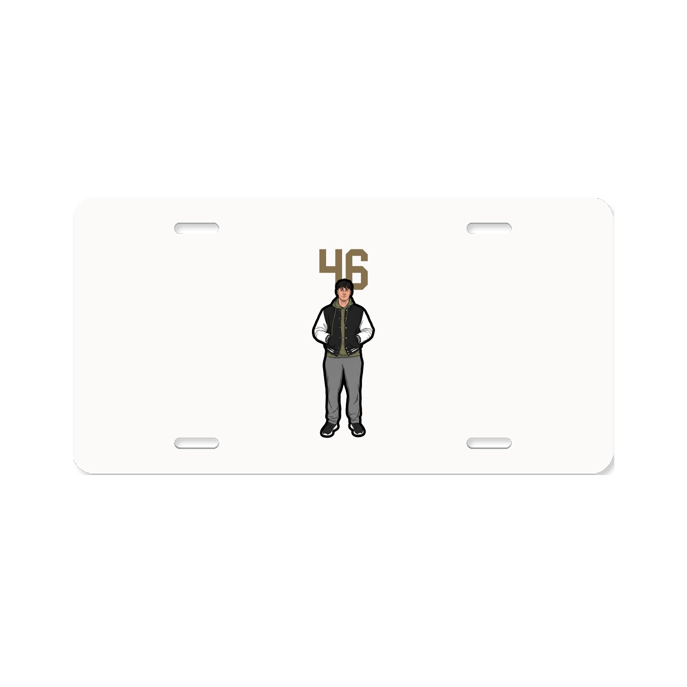 License Plate — Number Top in Classic