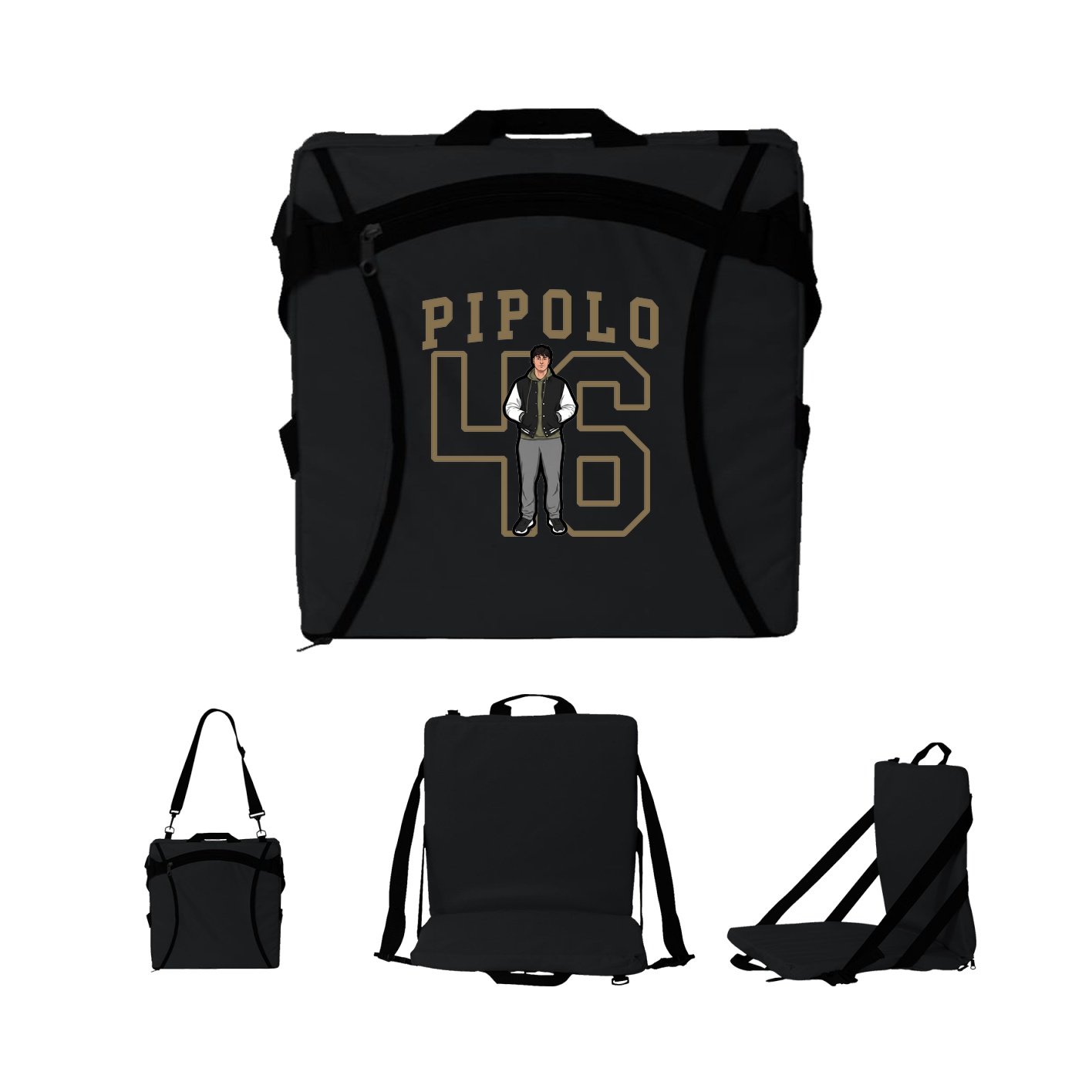 Folding Stadium Seat — Shirsey in Black