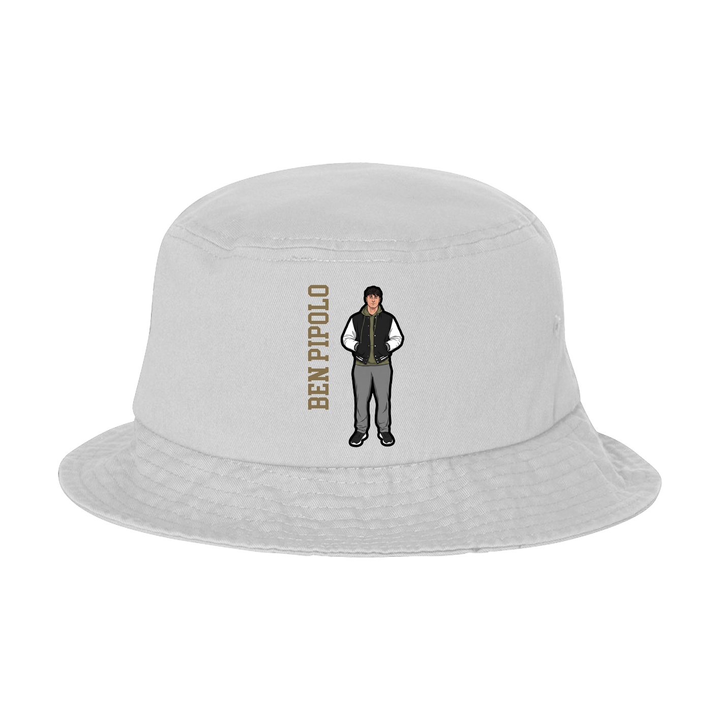 Bucket Cap — Name Vertical in White