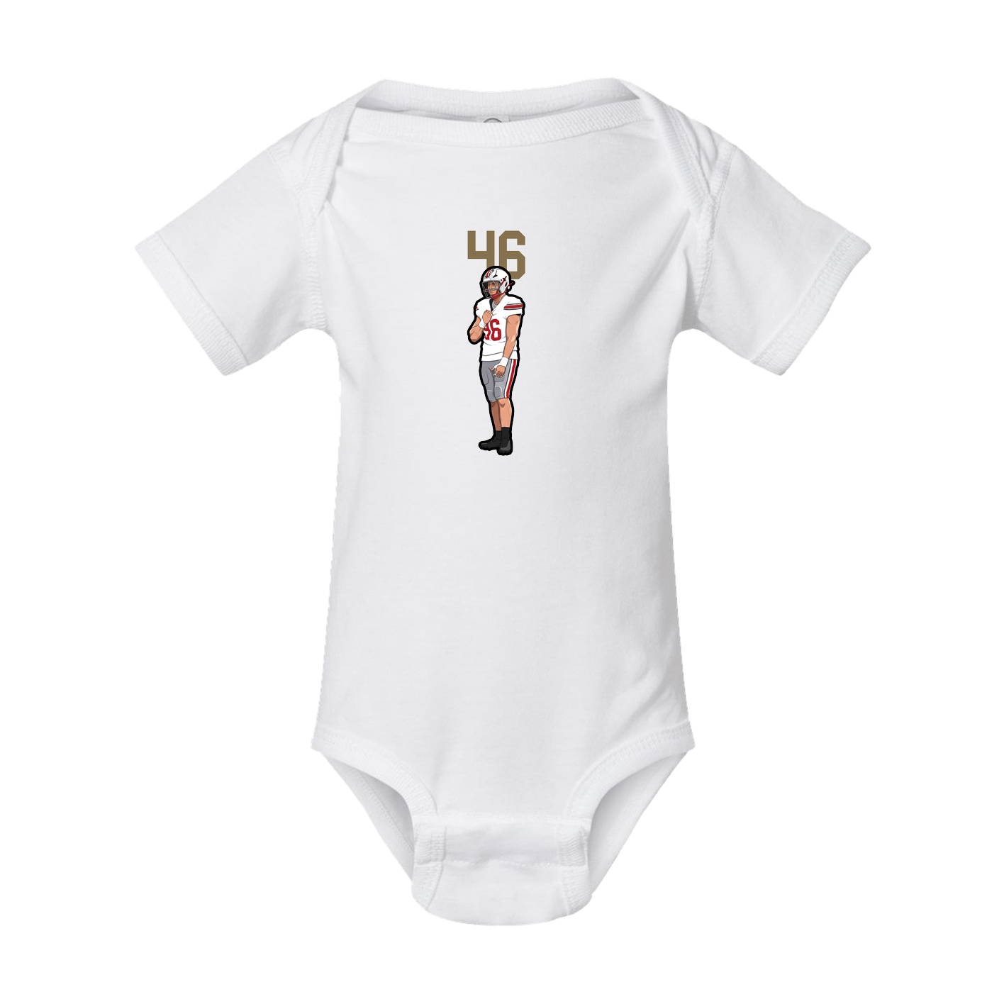 Baby Onesie — Number Top in White