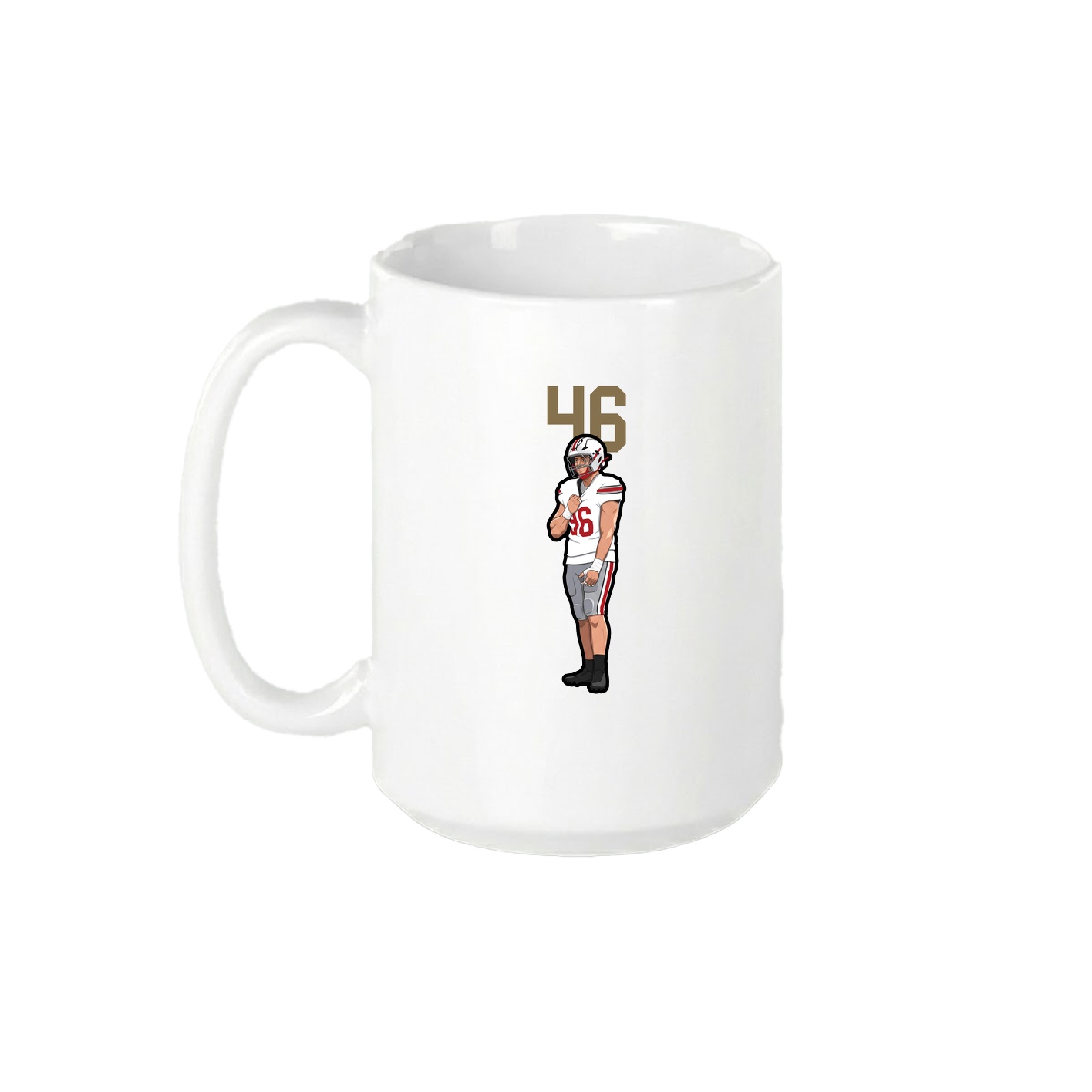 15oz Coffee Mug — Number Top in White