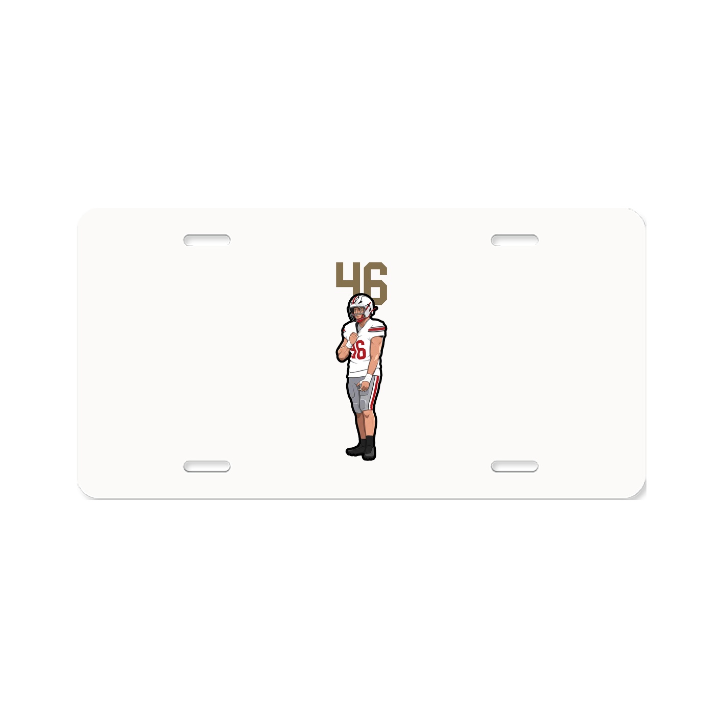 License Plate — Number Top in Classic