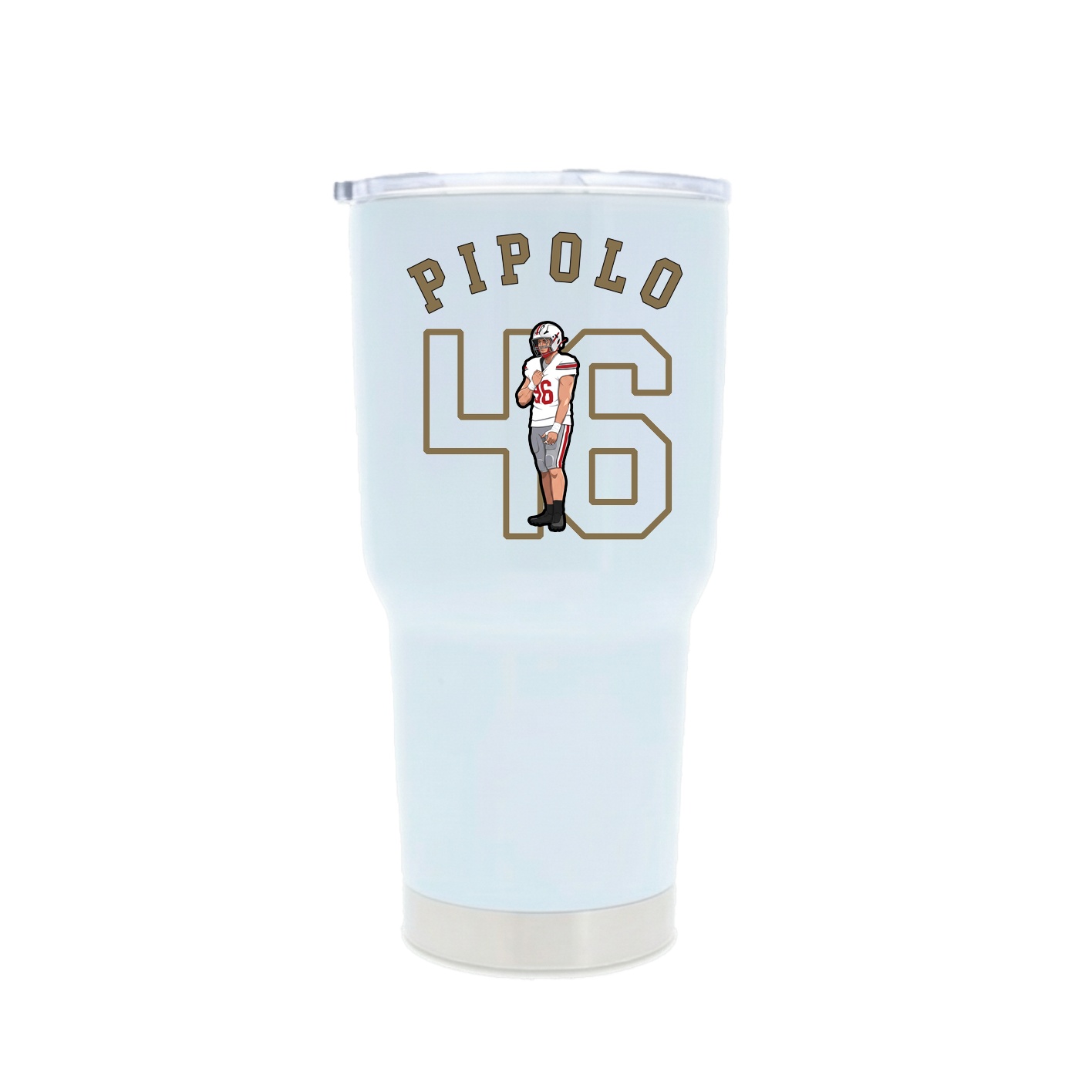 30oz Stainless Steel Tumbler — Shirsey Arch in White