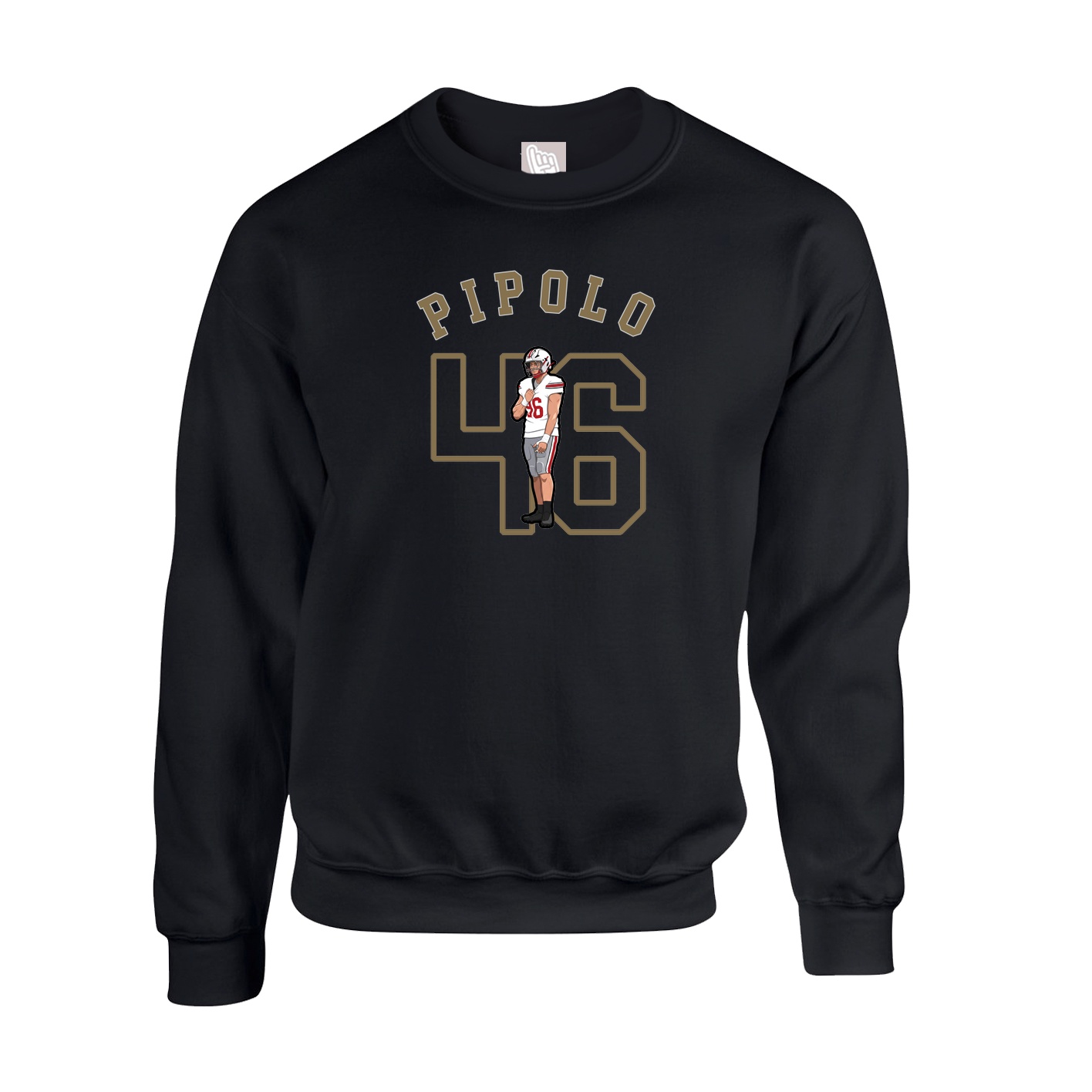 Fleece Crew — Shirsey Arch in Black