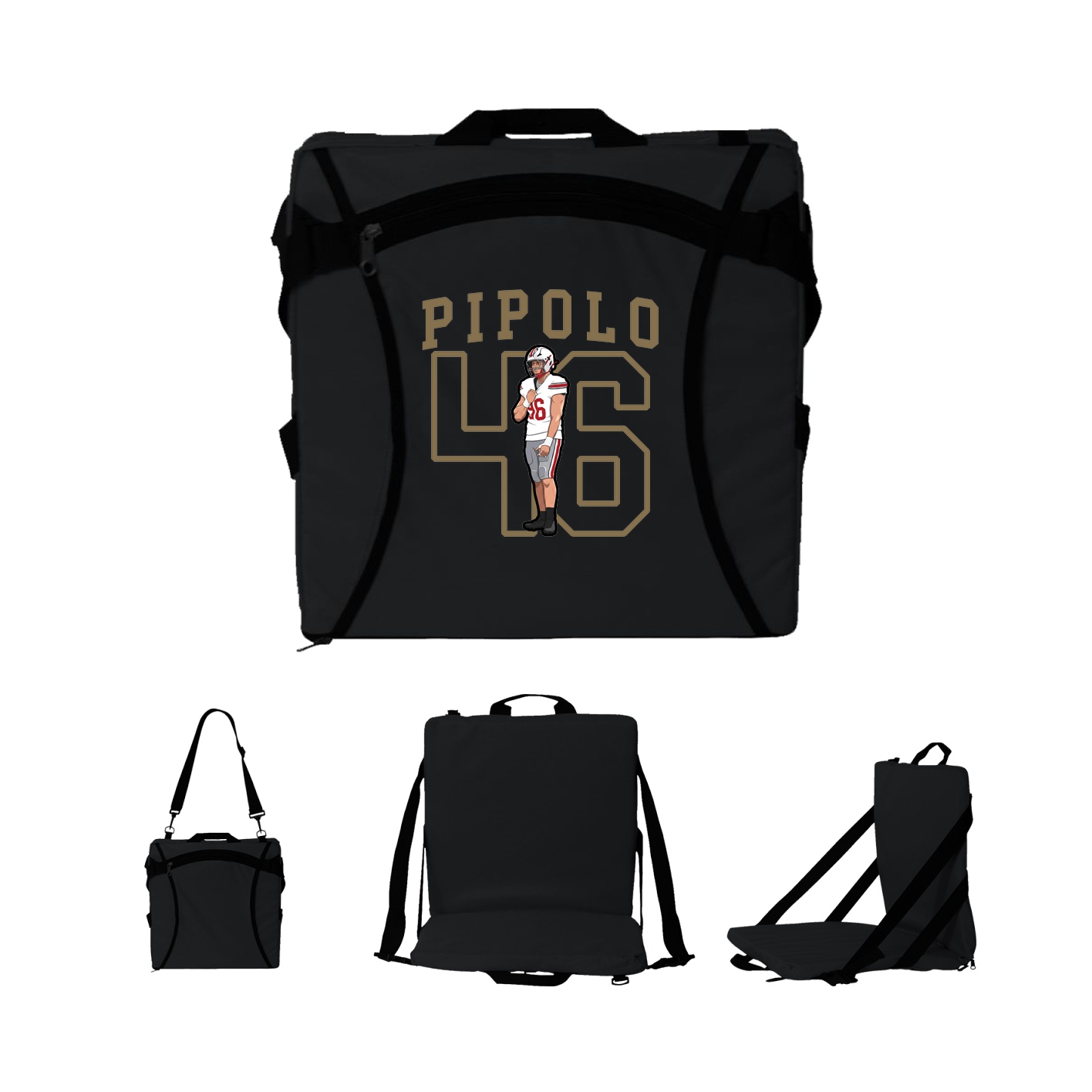 Folding Stadium Seat — Shirsey in Black