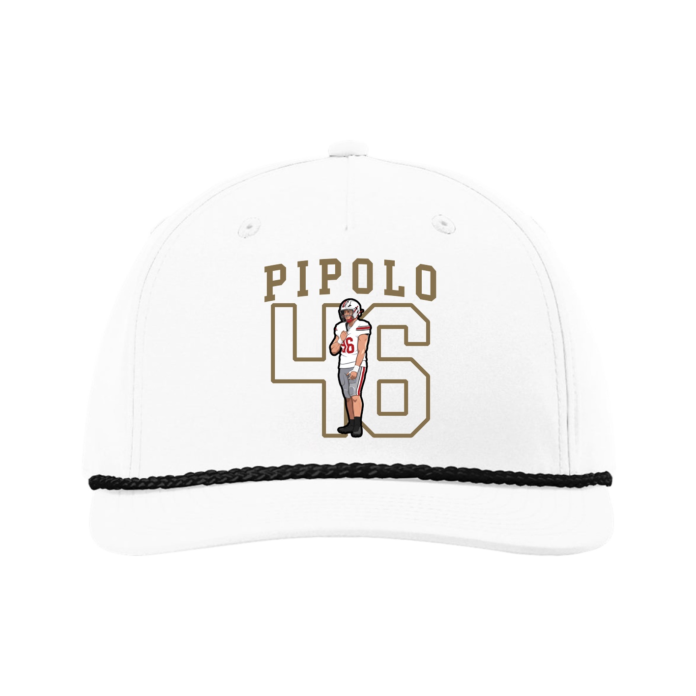 Five-Panel Classic Rope Cap — Shirsey in White