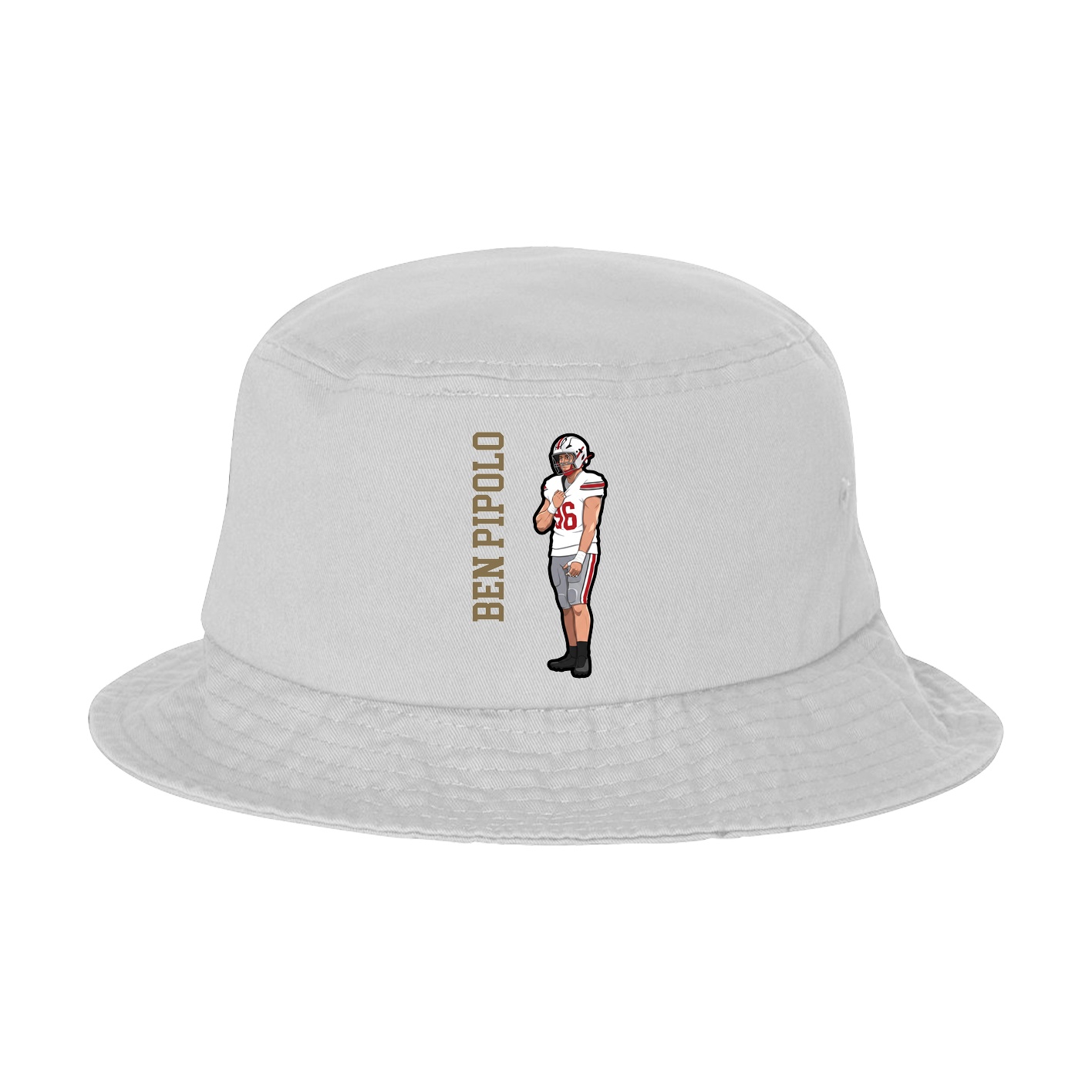 Bucket Cap — Name Vertical in White