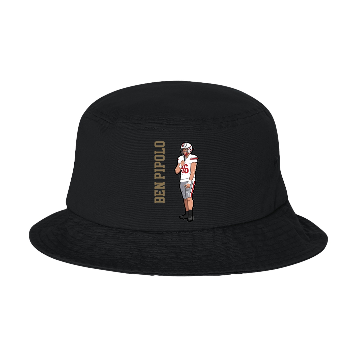 Bucket Cap — Name Vertical in Black