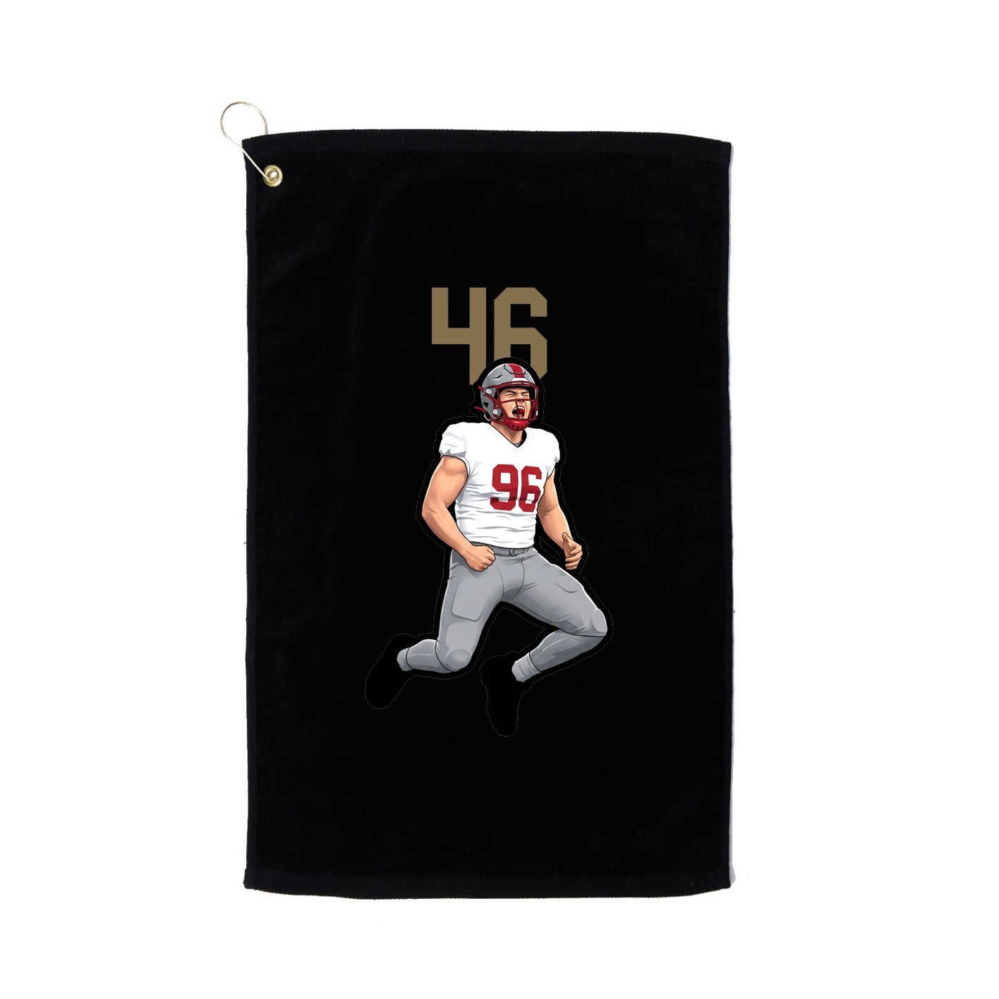 Golf Towel — Number Top in Black