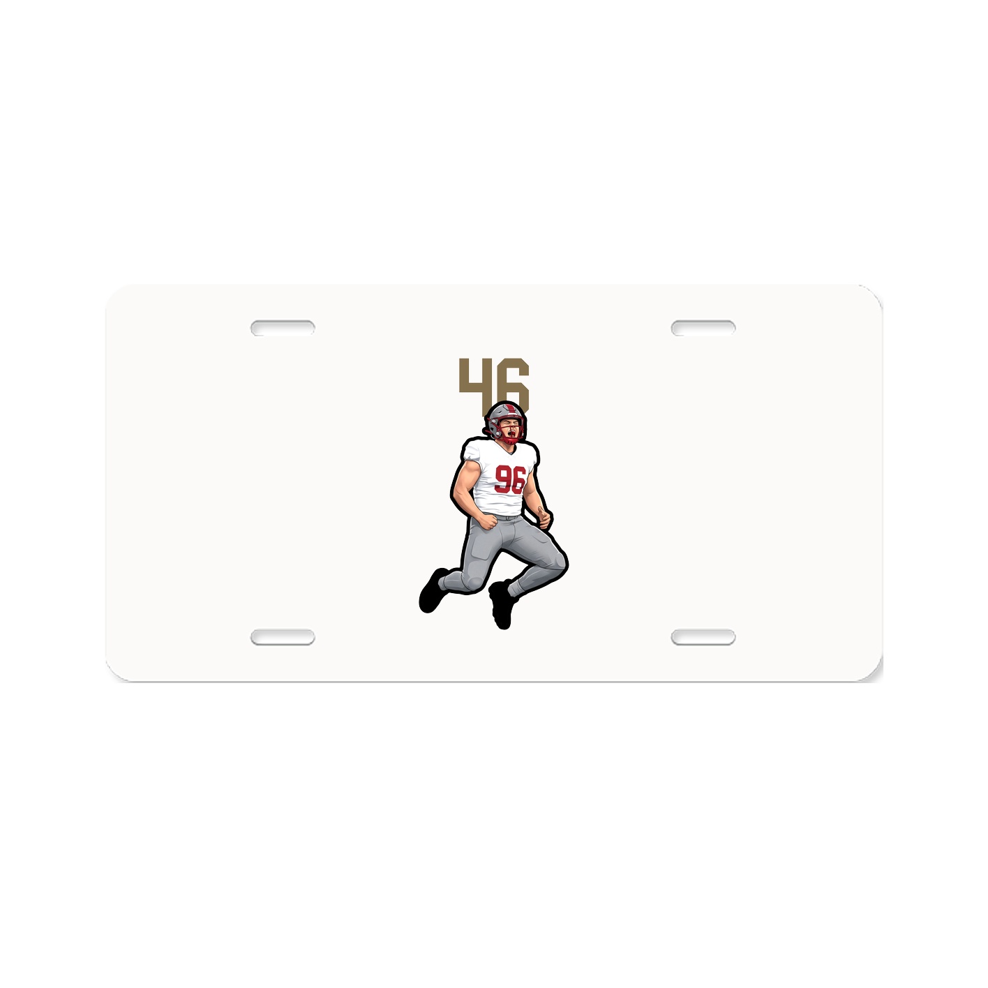 License Plate — Number Top in Classic