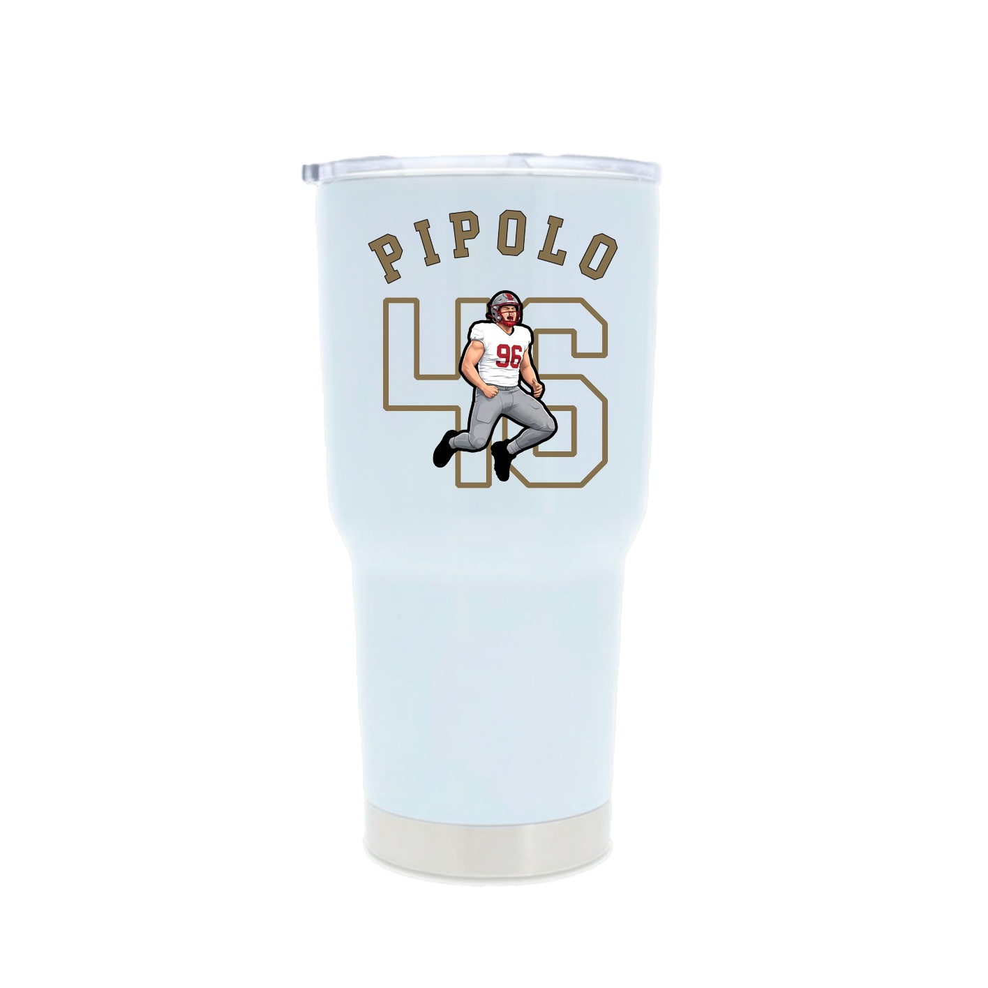 30oz Stainless Steel Tumbler — Shirsey Arch in White